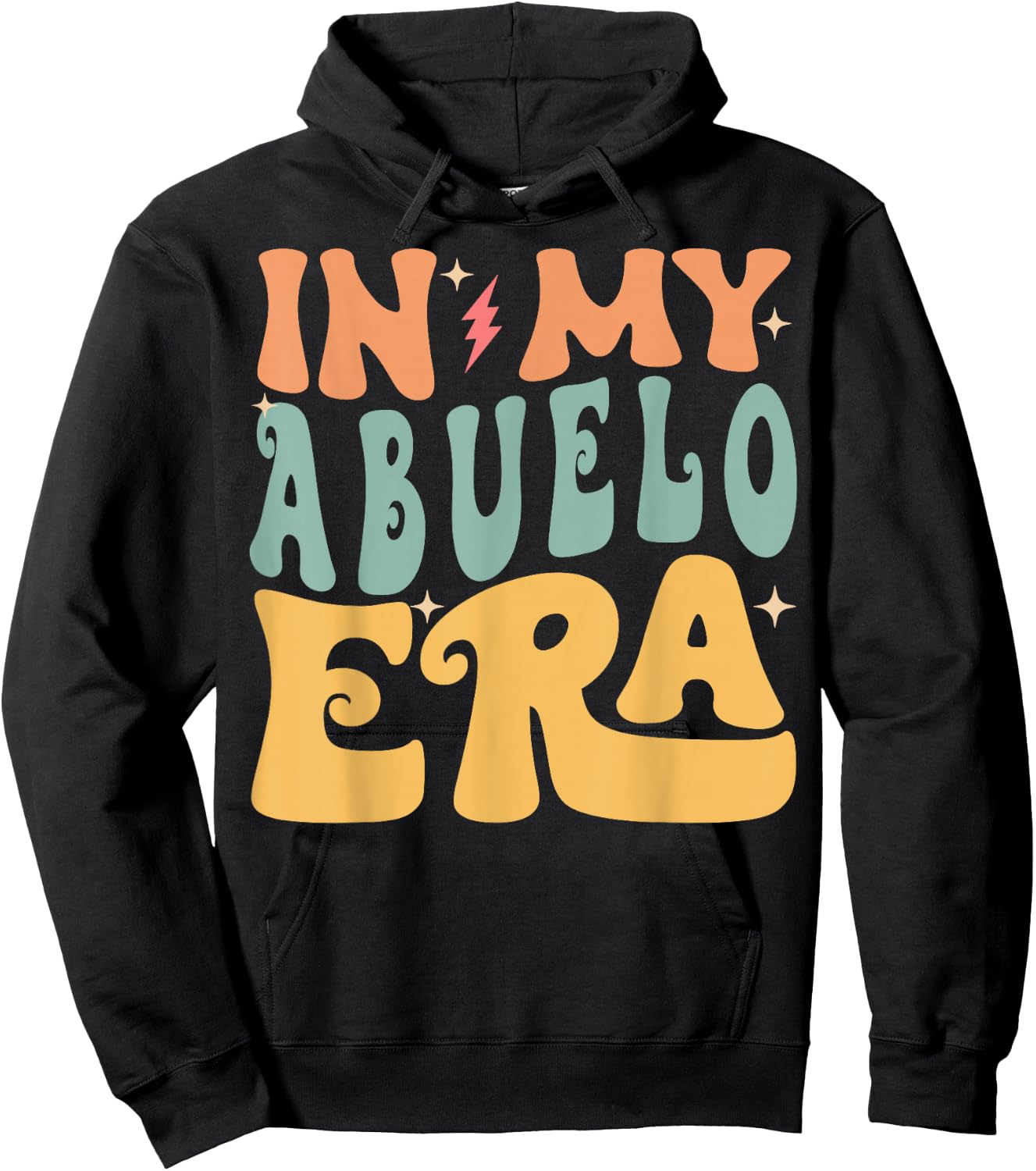 In My ABUELO Era Groovy Funny Grandpa Father's Day Hoodie - Hoodie | Black