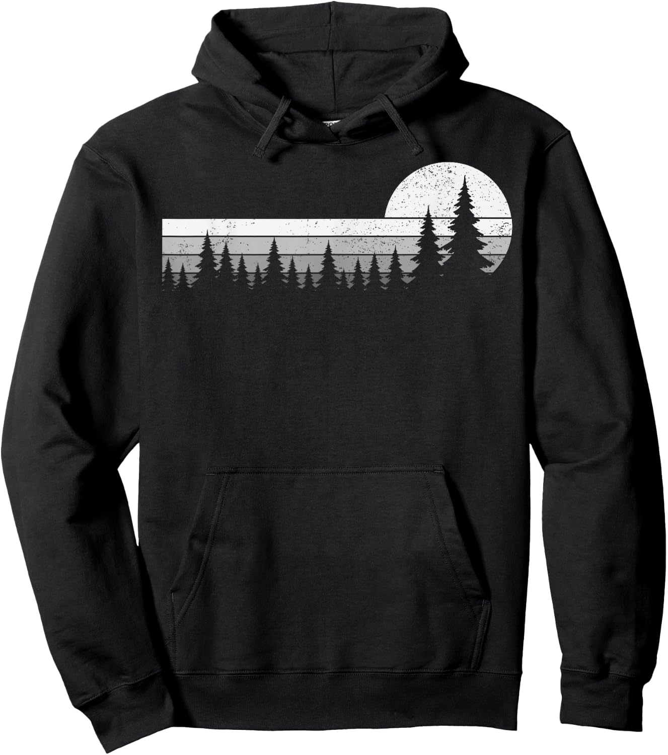 Trees Wildlife Nature Vintage Forest Hoodie - Hoodie | Black