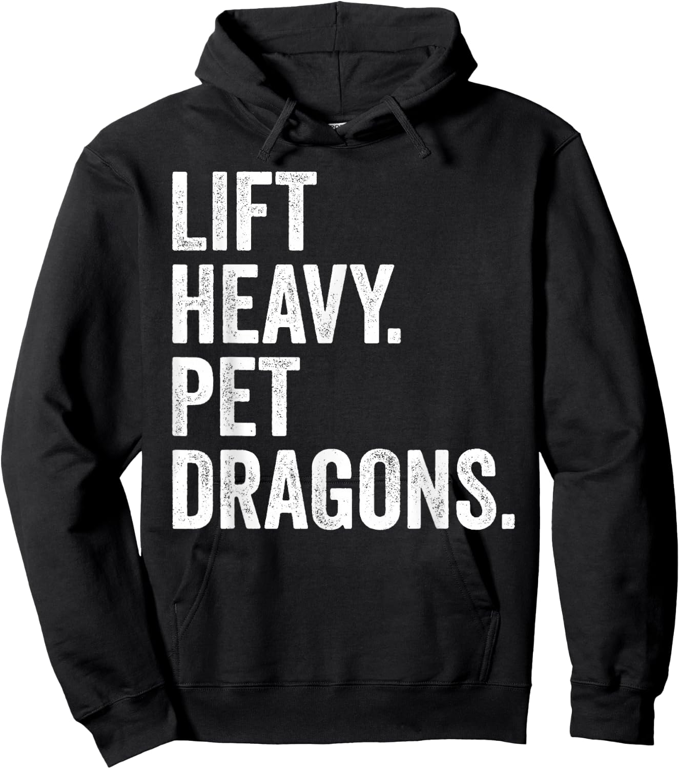 Lift Heavy Pet Dragons Funny Gym Workout Weight Lifter Hoodie - Hoodie | Black