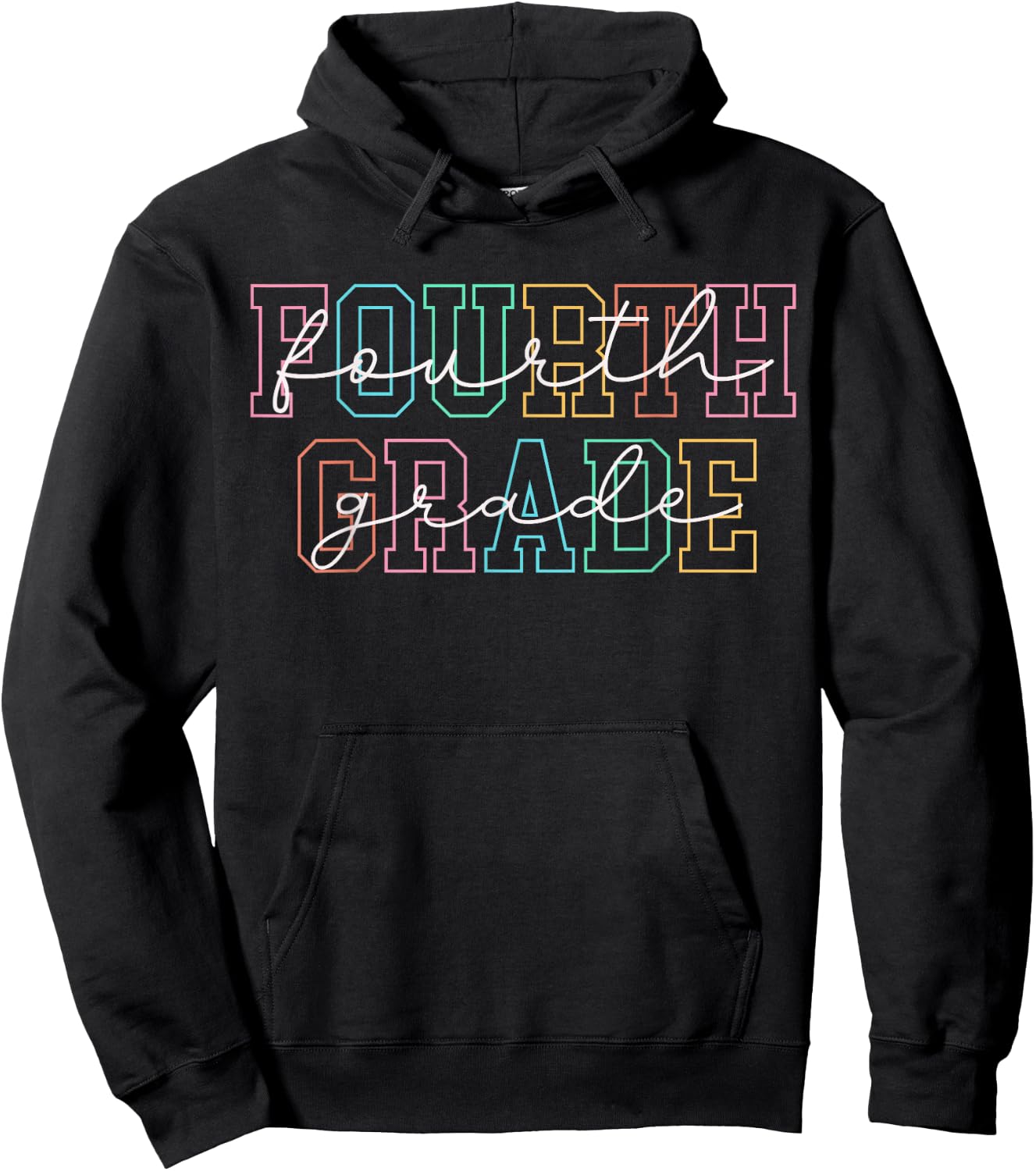 Fourth Grade Teacher Girls Boys Back To School 4th Grade Hoodie - Hoodie | Black