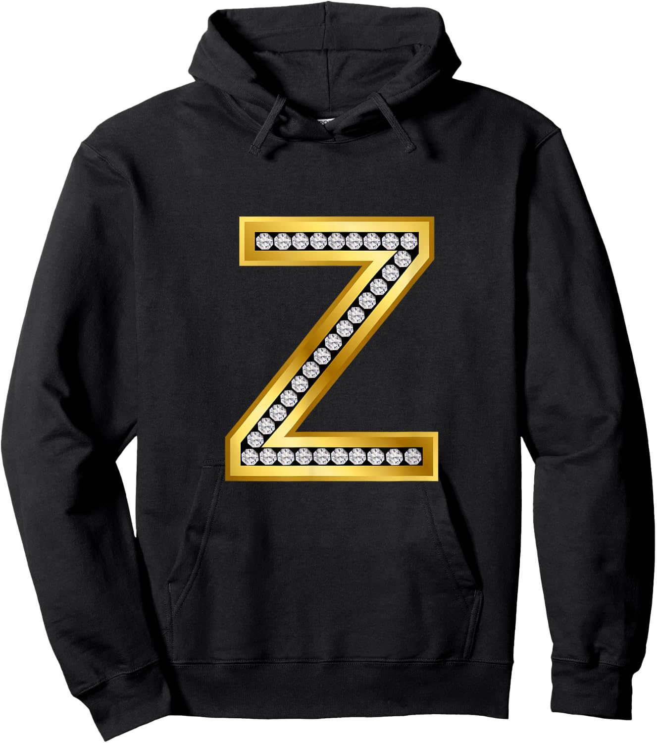 Cool Z Alphabet Cute Initial Monogram Letter Z Graphic Hoodie - Hoodie | Black