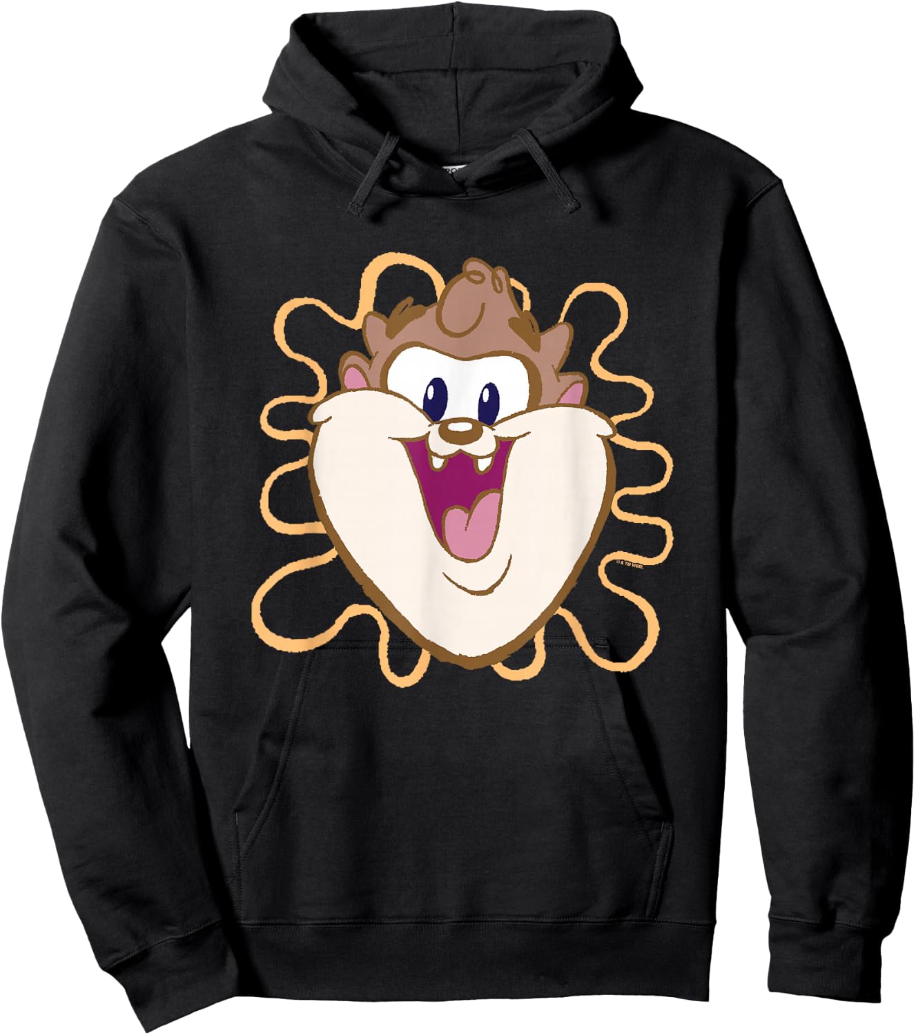 Looney Tunes Baby Looney Tunes Cute Taz Big Face Logo Hoodie - Hoodie | Black