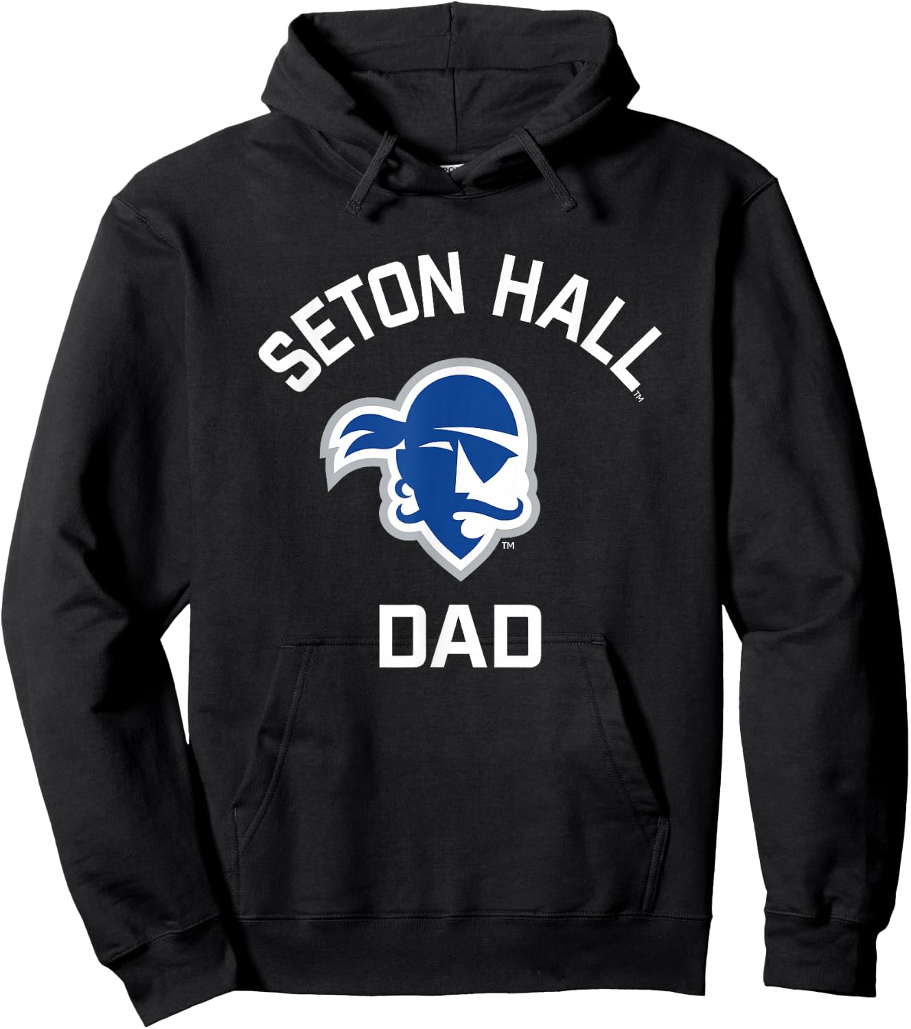 Seton Hall University SHU Pirates Arched Dad Hoodie - Hoodie | Black