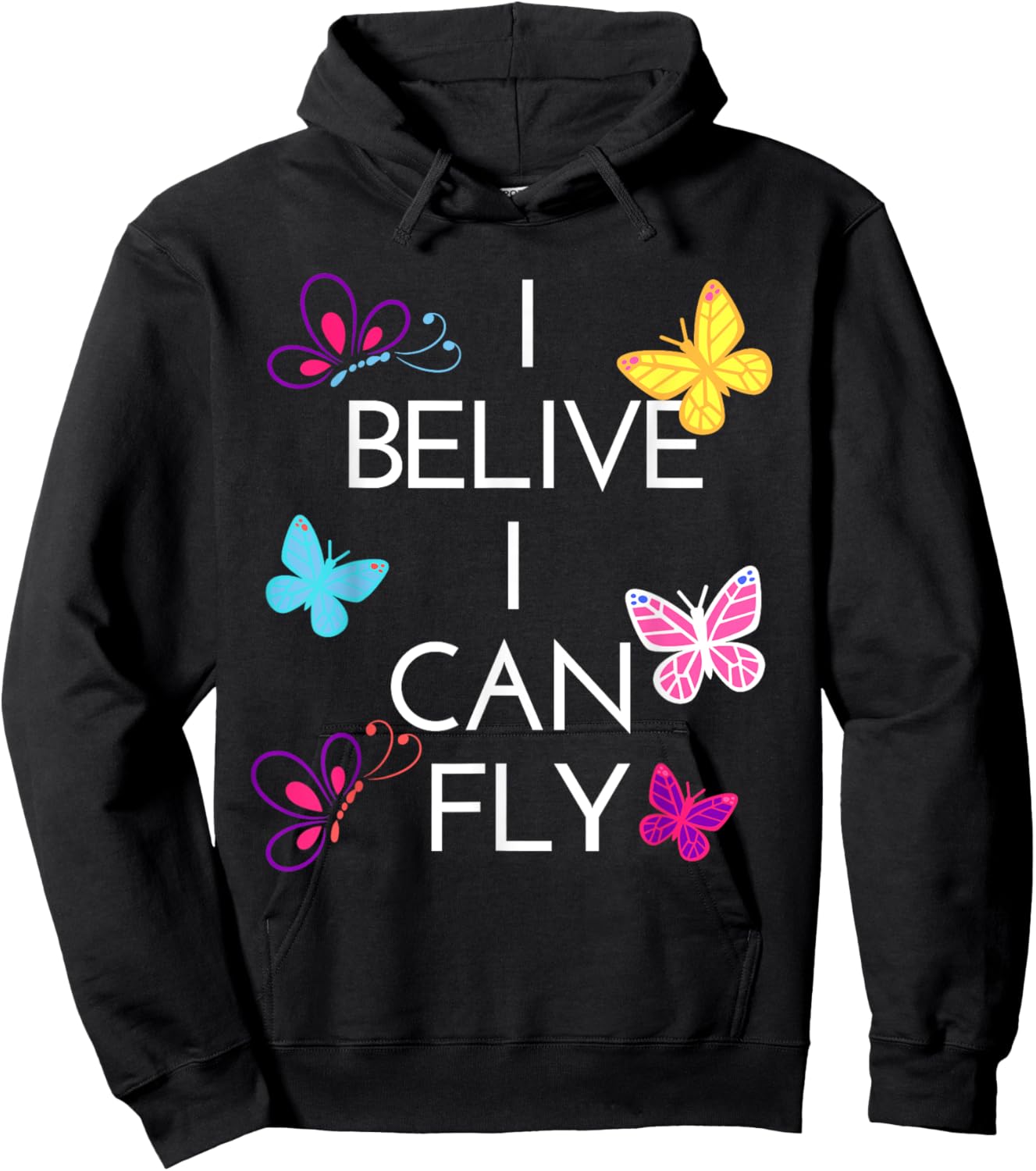 I Believe I Can Fly Inspirational Entrepreneur Gift Hoodie - Hoodie | Black