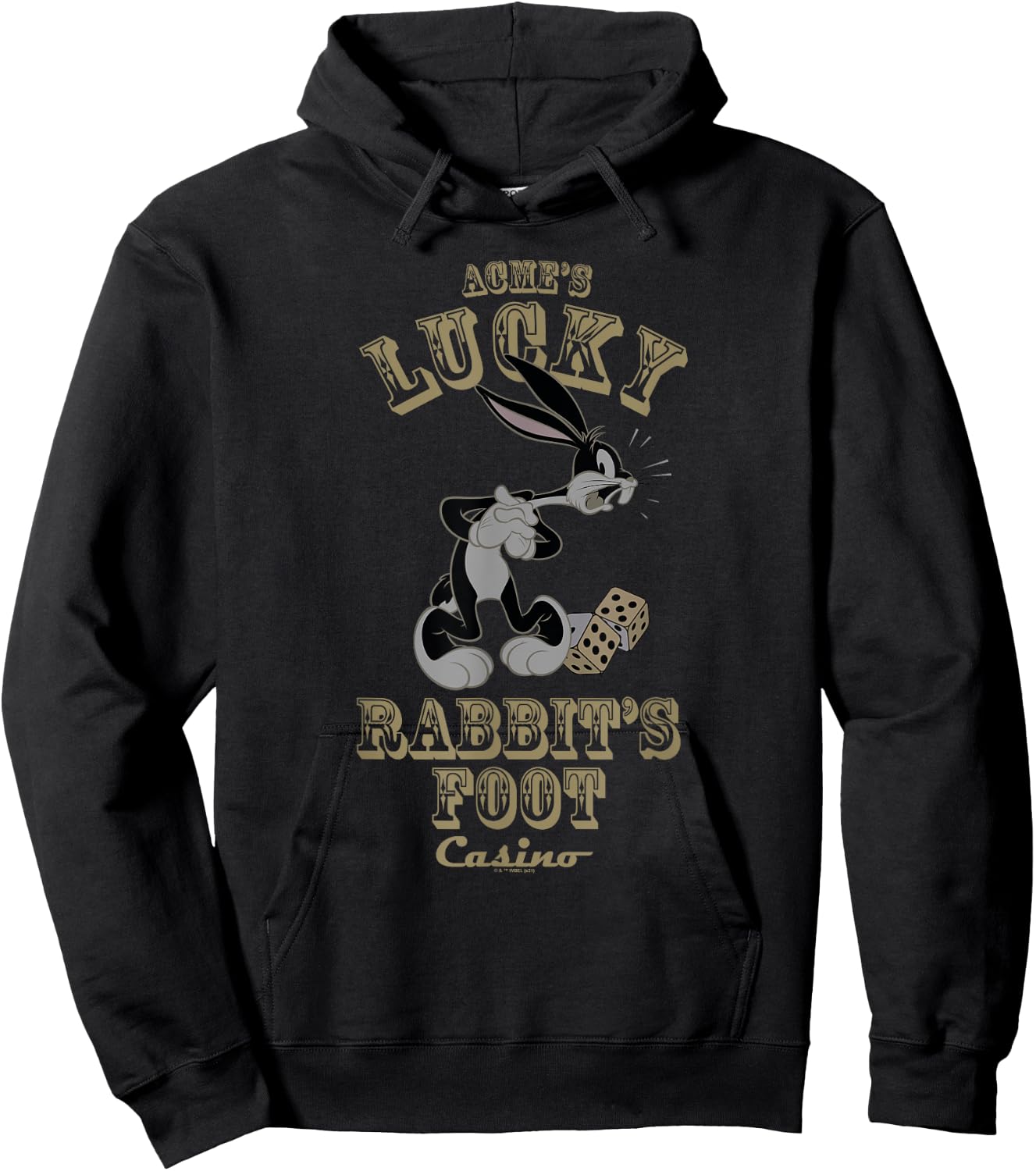 Looney Tunes Bugs Bunny Lucky Rabbit's Foot Hoodie - Hoodie | Black
