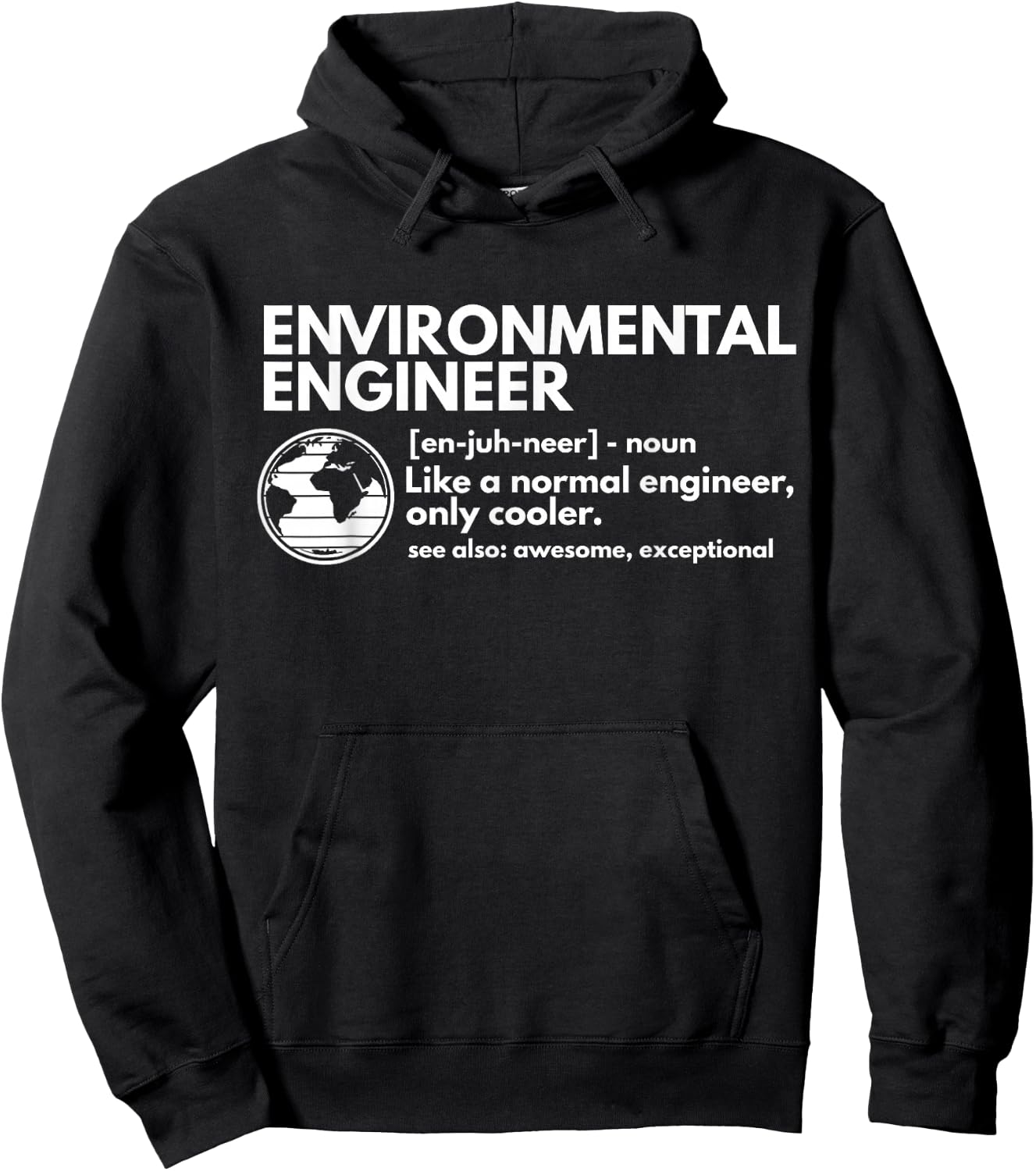 CMAtst Environmental Engineer Definition Funny Engineering Hoodie - Hoodie | Black