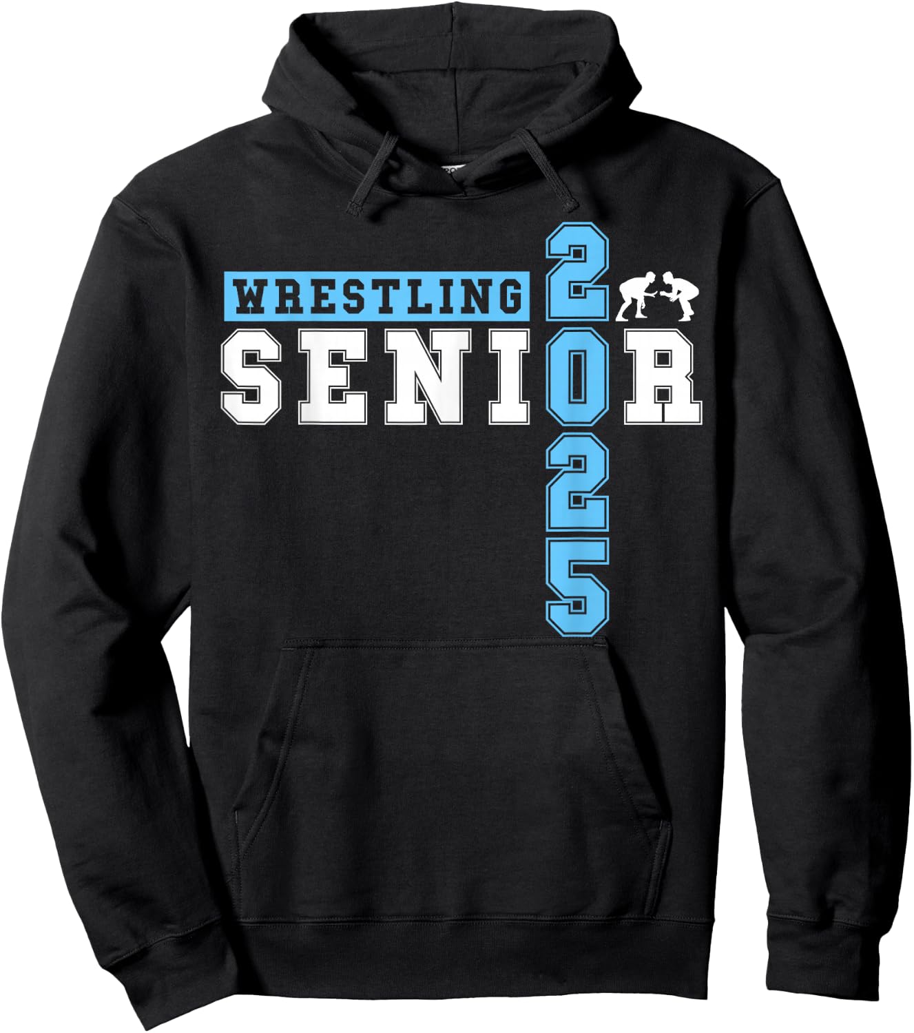 Wrestling Senior Night Wrestling Senior 2025 Graduation 39 Hoodie - Hoodie | Black
