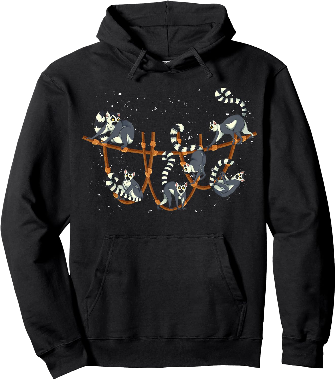 Madagascar Monkey Animal Lover Funny Lemur Hoodie - Hoodie | Black