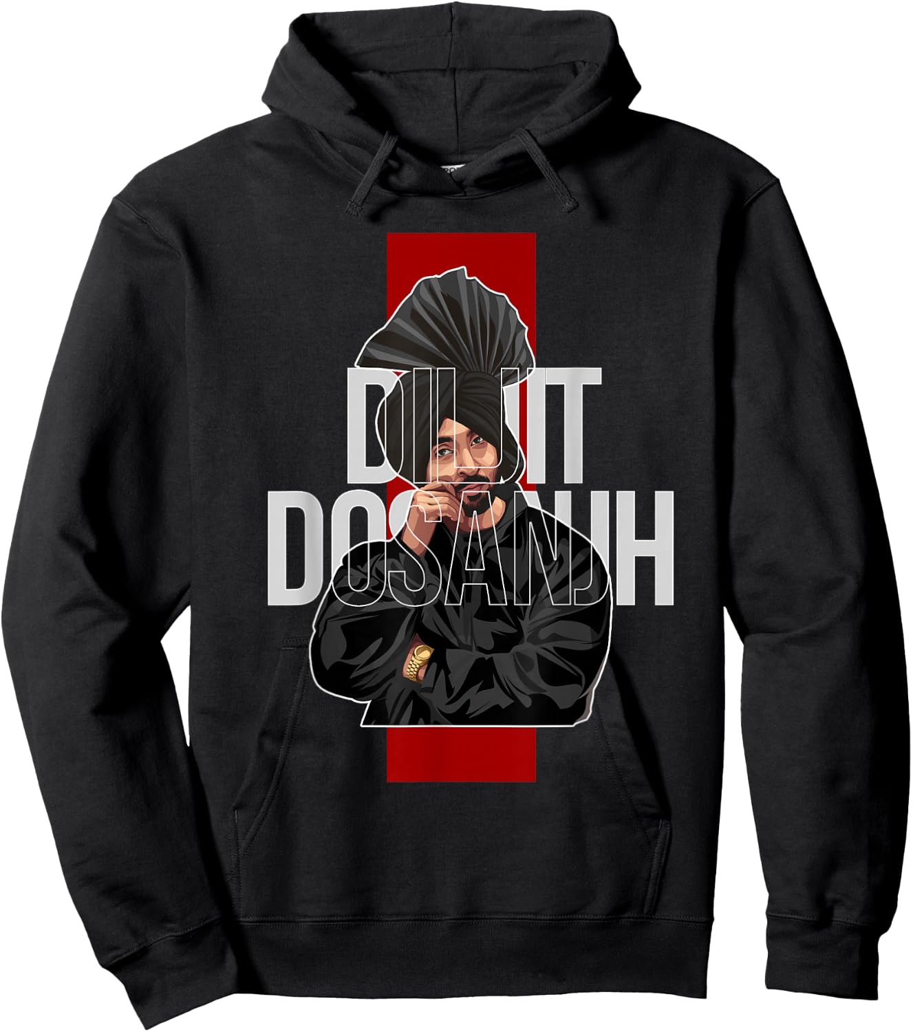 DILJIT DOSANJH | Punjabi Singer | Desi Apparel | Punjabi Hoodie - Hoodie | Black