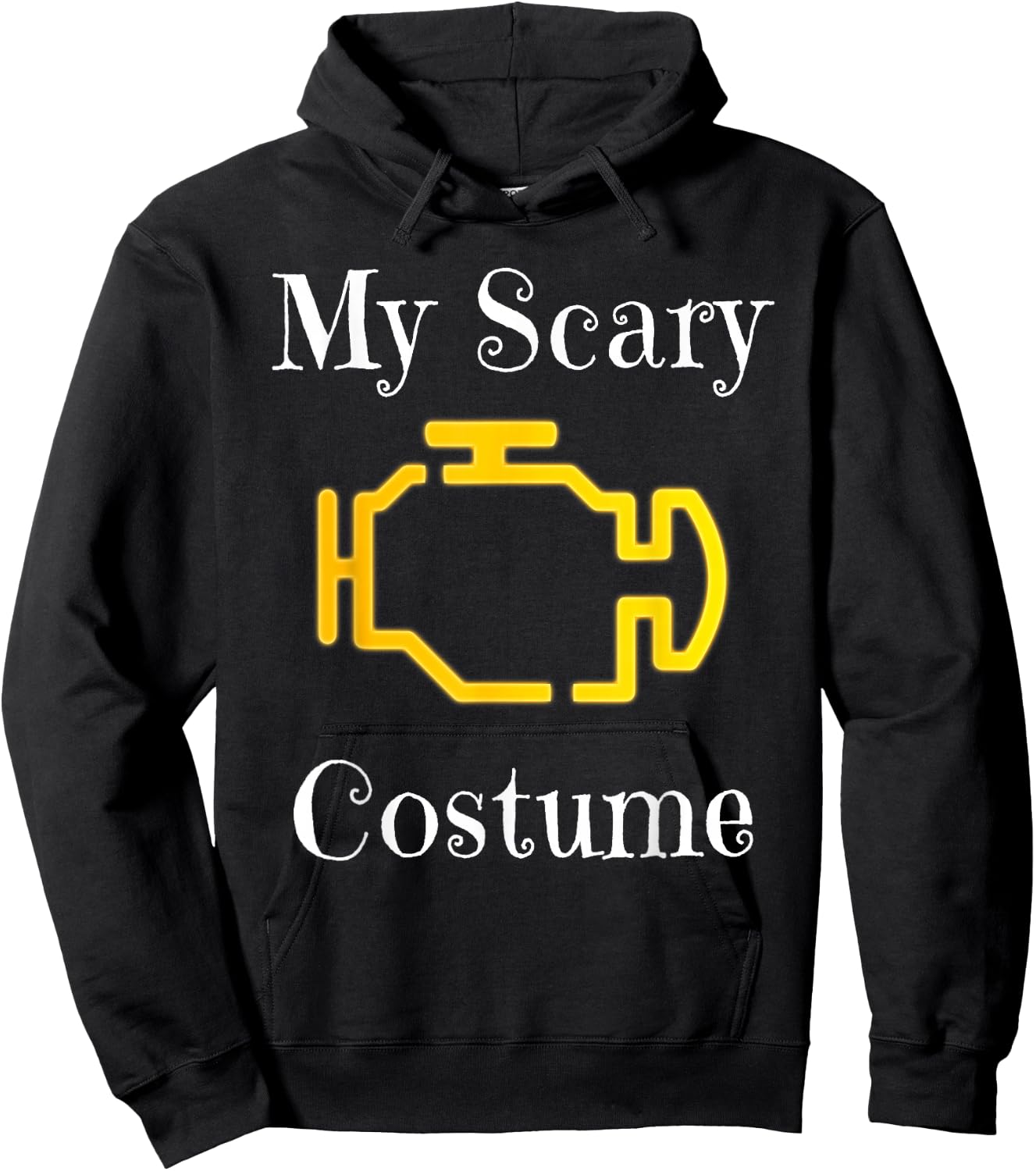 My Scary Costume Car Engine Light Men Adult Halloween Hoodie - Hoodie | Black
