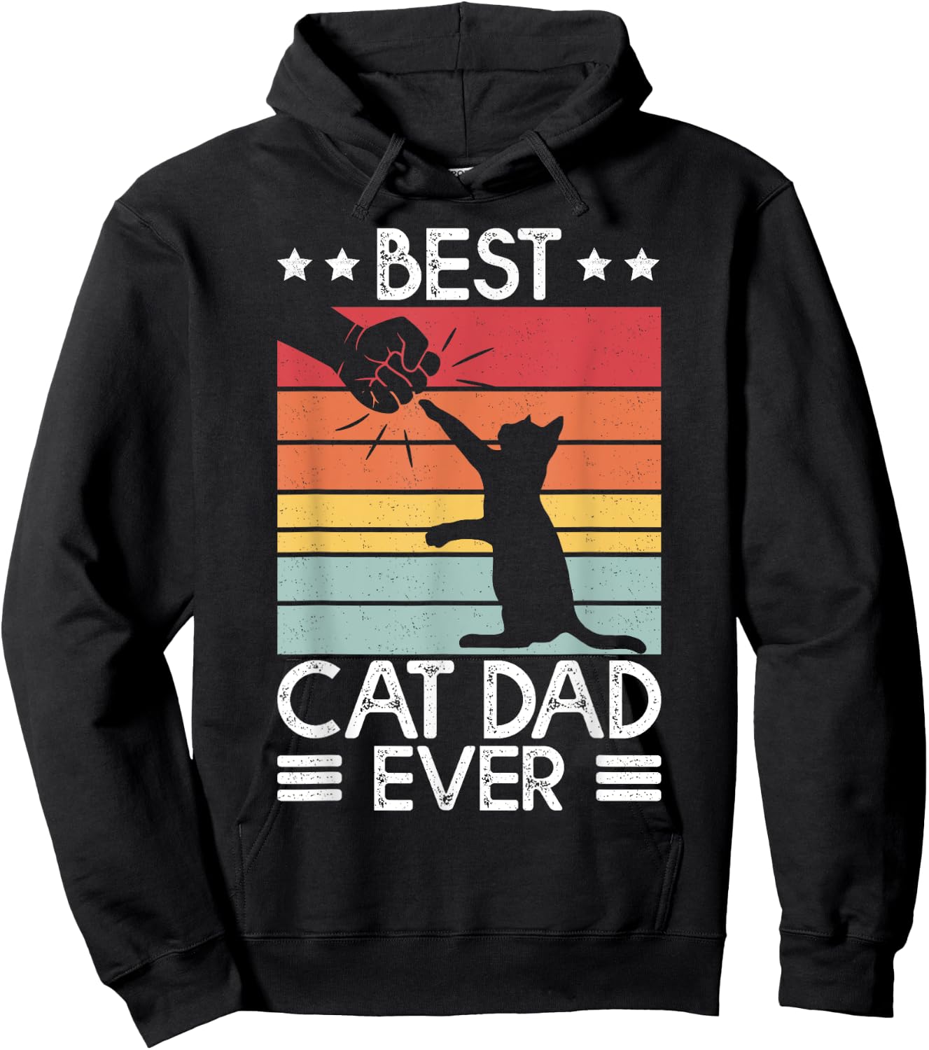 Cat Dad Shirt Best Cat Dad Ever Funny Dad Hoodie - Hoodie | Black