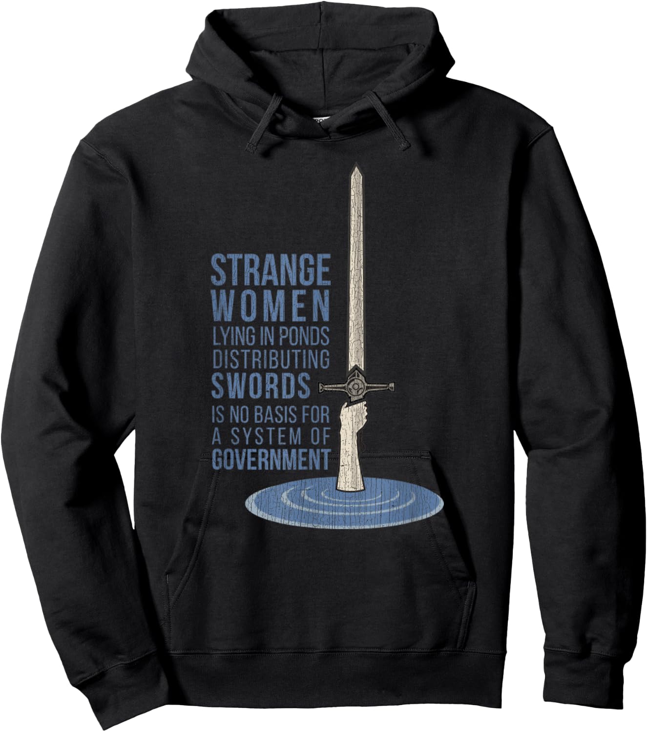 Vintage Strange Women Lying In Ponds Distributing Swords Hoodie - Hoodie | Black