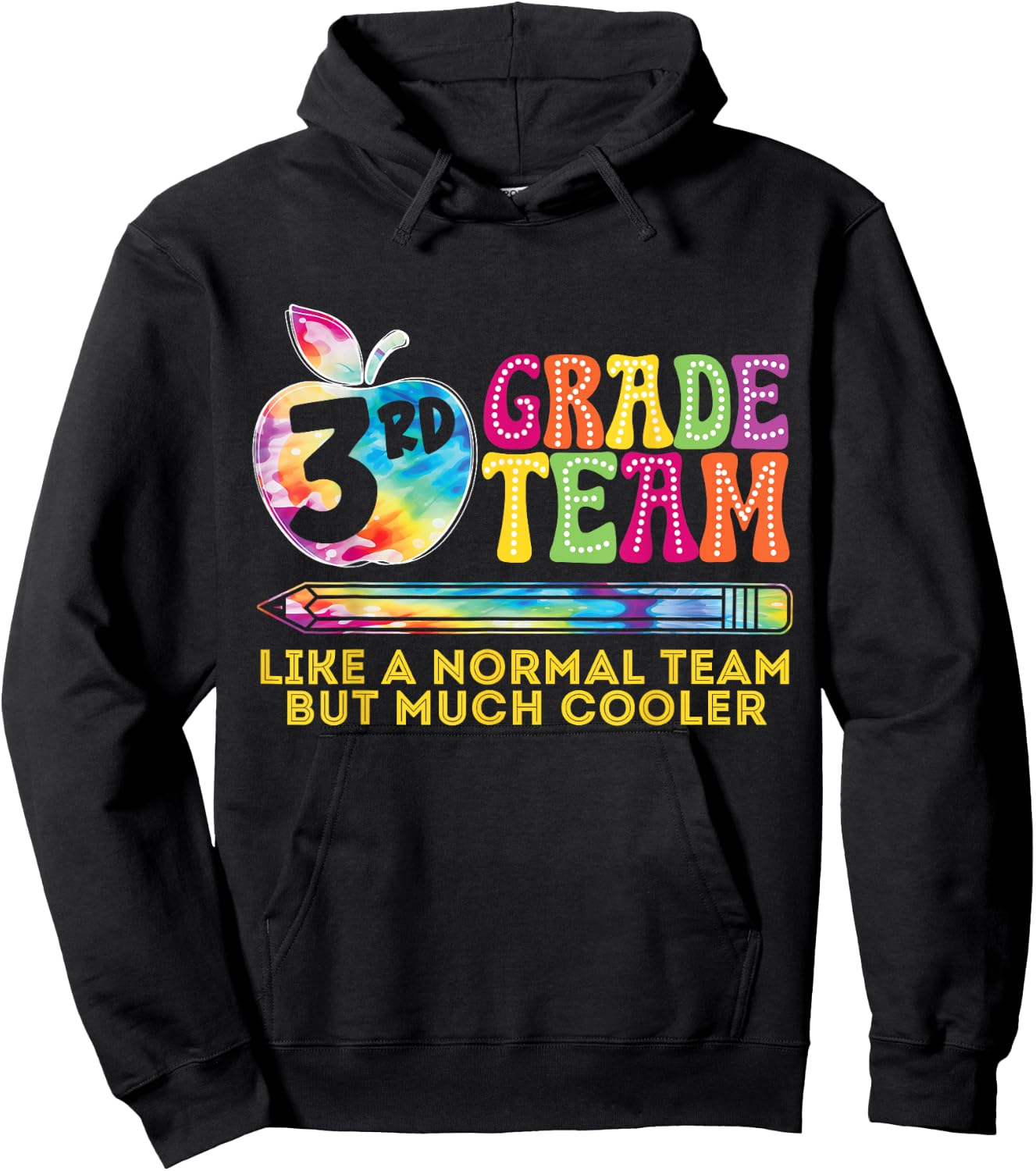 3rd Third Grade Team Like A Normal Team But Much Cooler Hoodie - Hoodie | Black