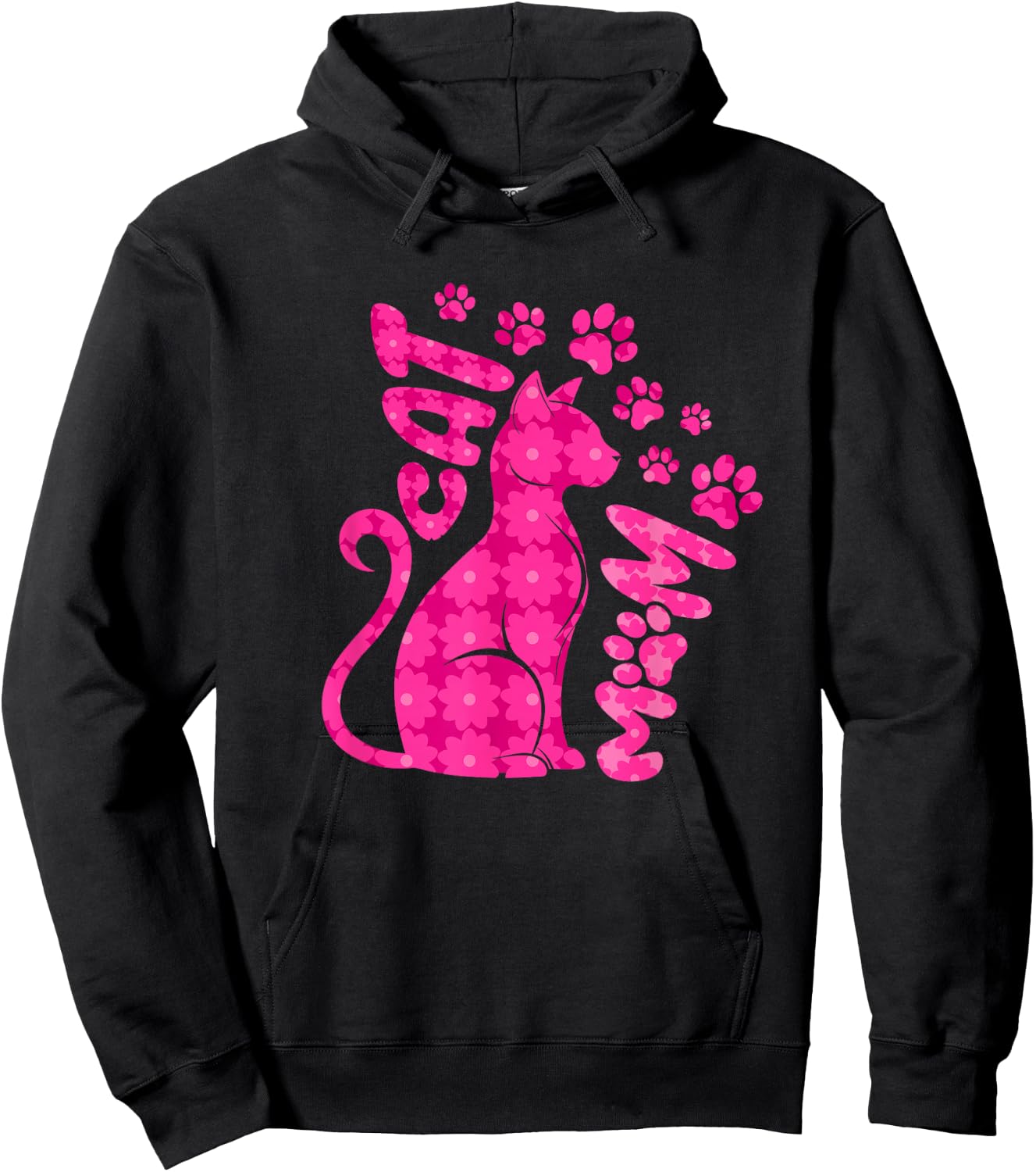 Cat Mom Happy Mothers Day For Cat Lovers Family Matching Hoodie - Hoodie | Black