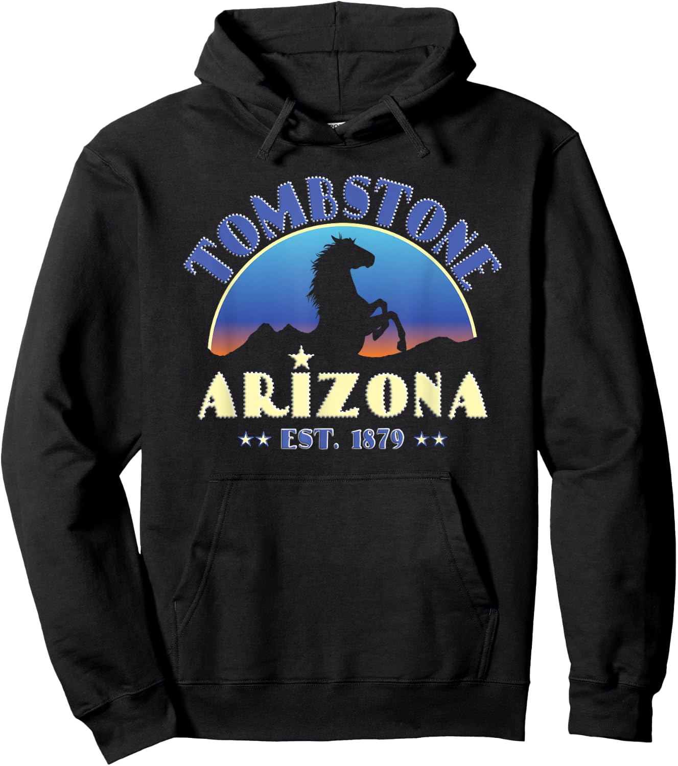 Tombstone, Arizona AZ Wild Horse Hoodie - Hoodie | Black