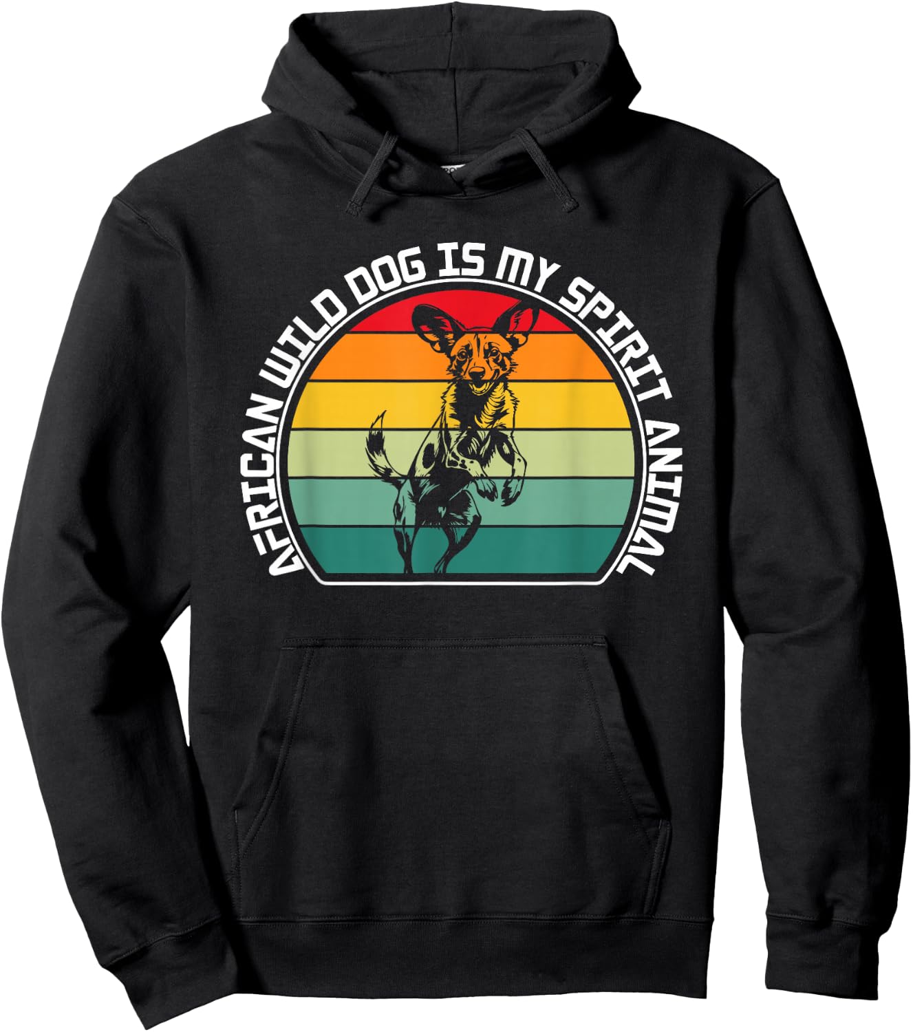 Painted Dog Lover Cape Hunting Dog Funny African Wild Dog Hoodie - Hoodie | Black