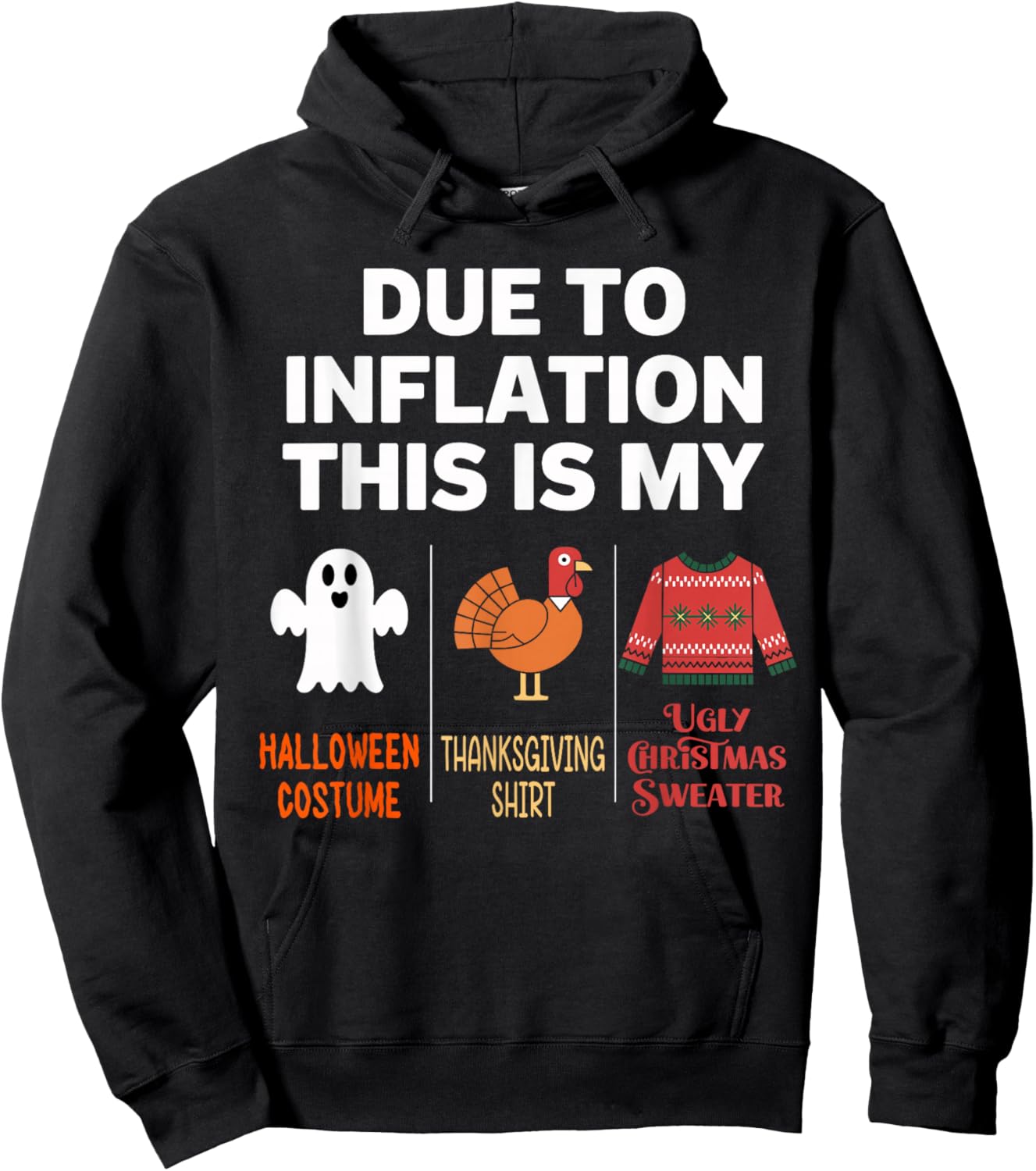 Due to Inflation this is my Halloween Costume Hoodie - Hoodie | Black