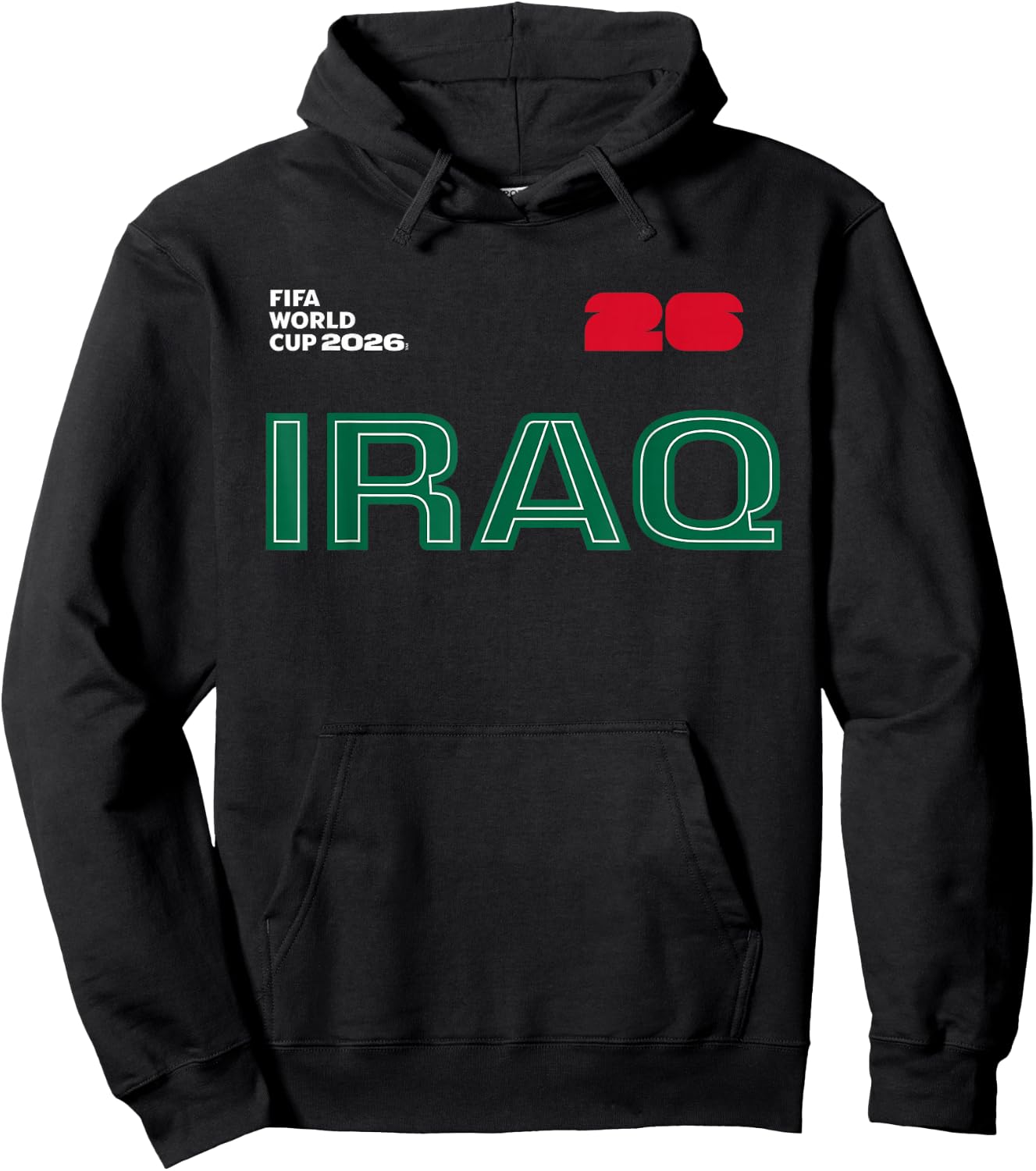 FIFA World CUP26 Iraq Outline Graphic Hoodie - Hoodie | Black