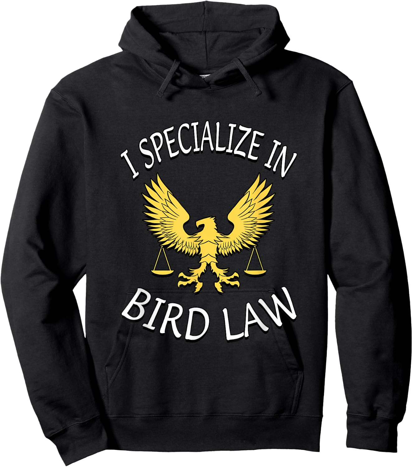 BTV Men's I Specialize In Bird Law - Black - Small Hoodie - Hoodie | Black
