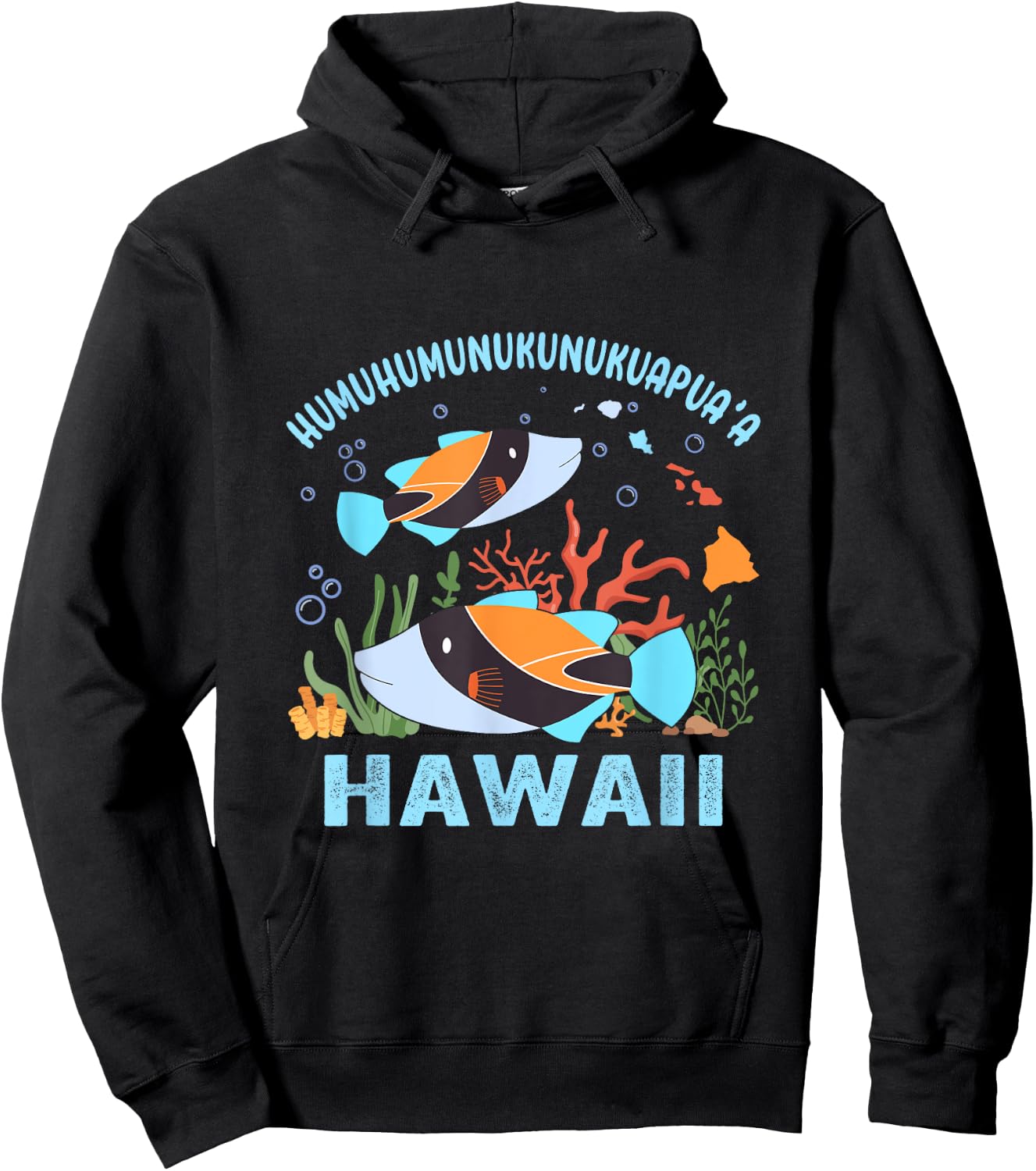 Humuhumunukunukuapua'a Hawaii Triggerfish Coral Reefs Hoodie - Hoodie | Black