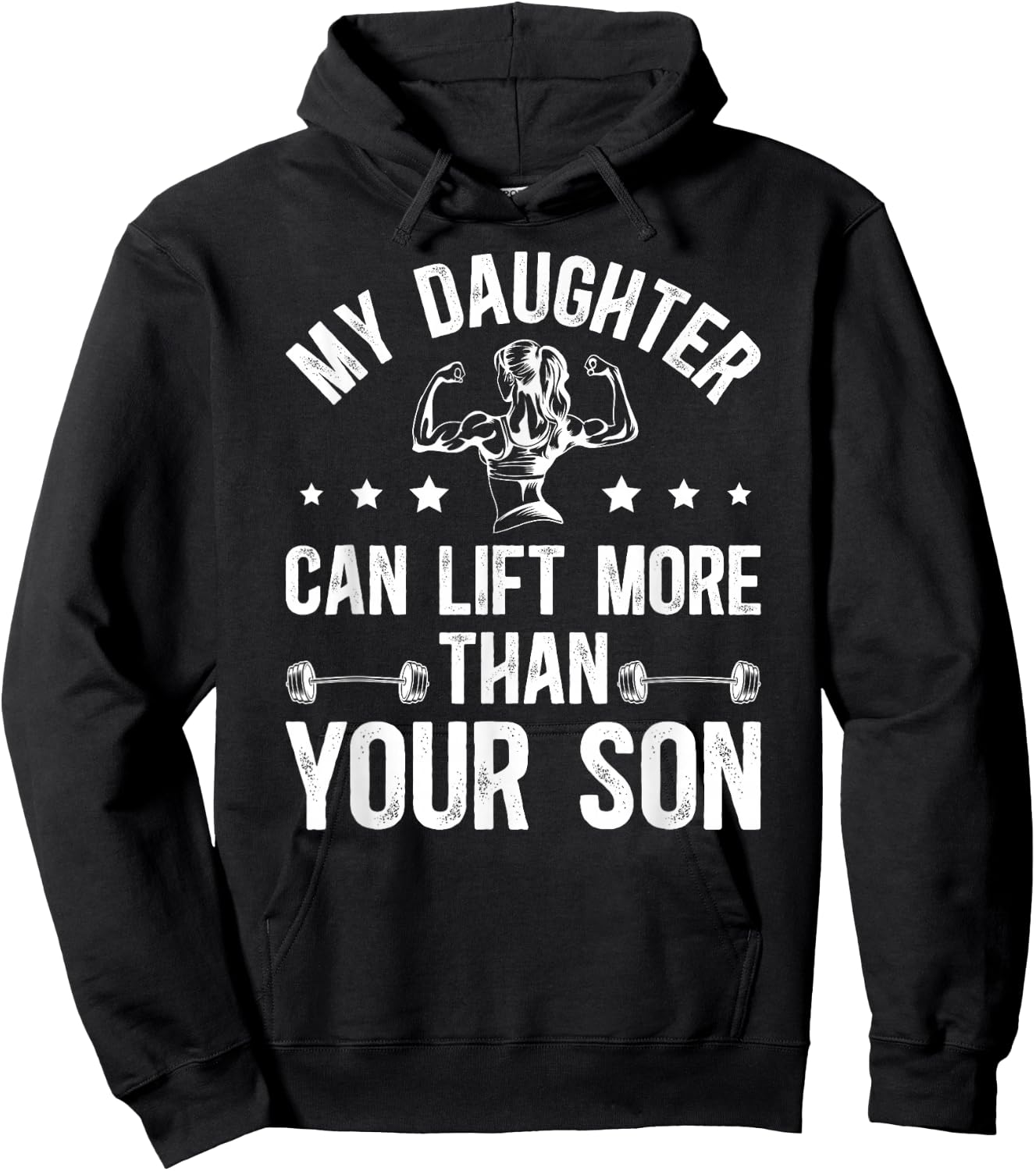 My Daughter Powerlifting Dad Of A Powerlifter Father Hoodie - Hoodie | Black