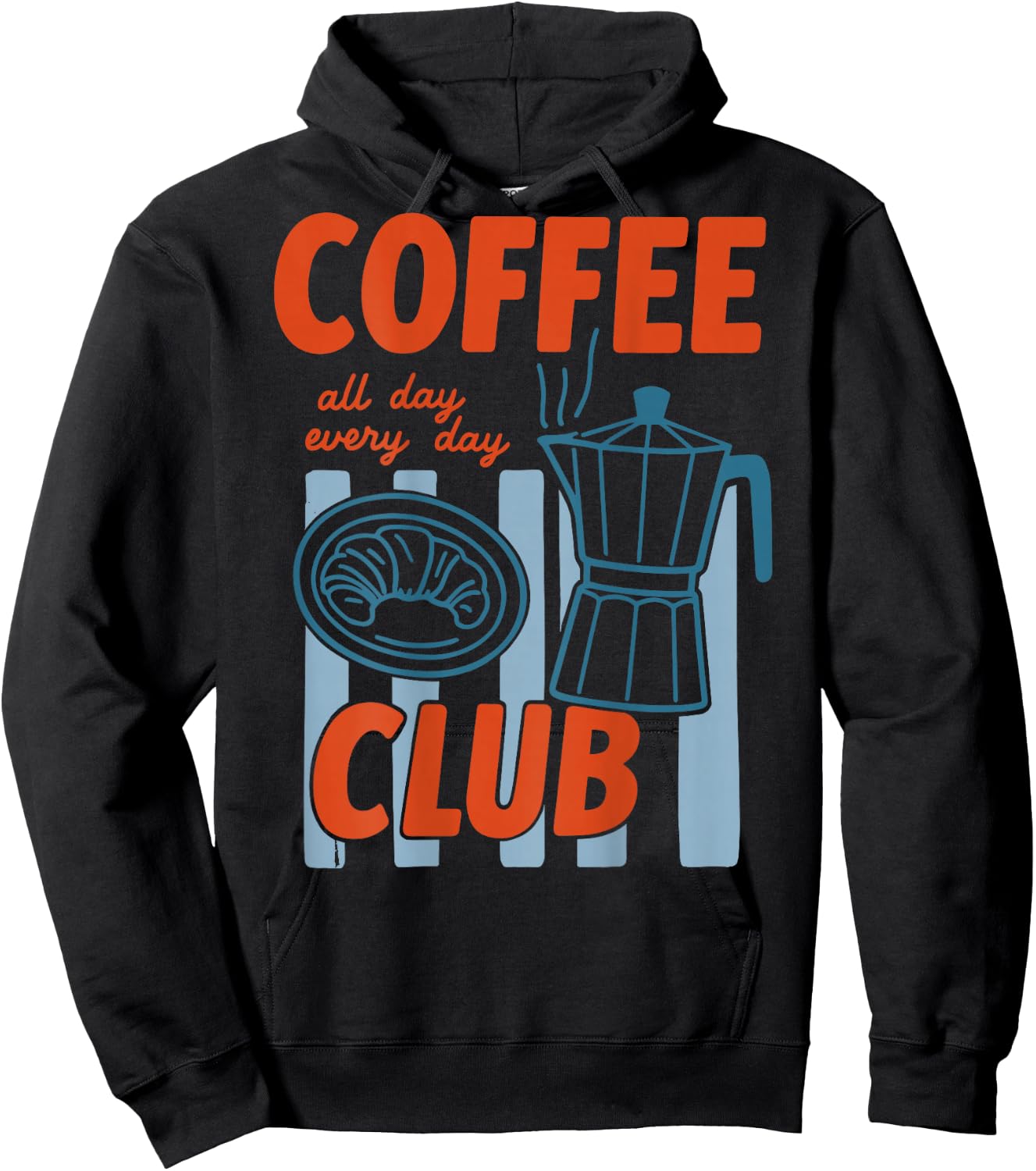 Coffee Moka Pot Hand Drawn Retro Food Lover Hoodie - Hoodie | Black
