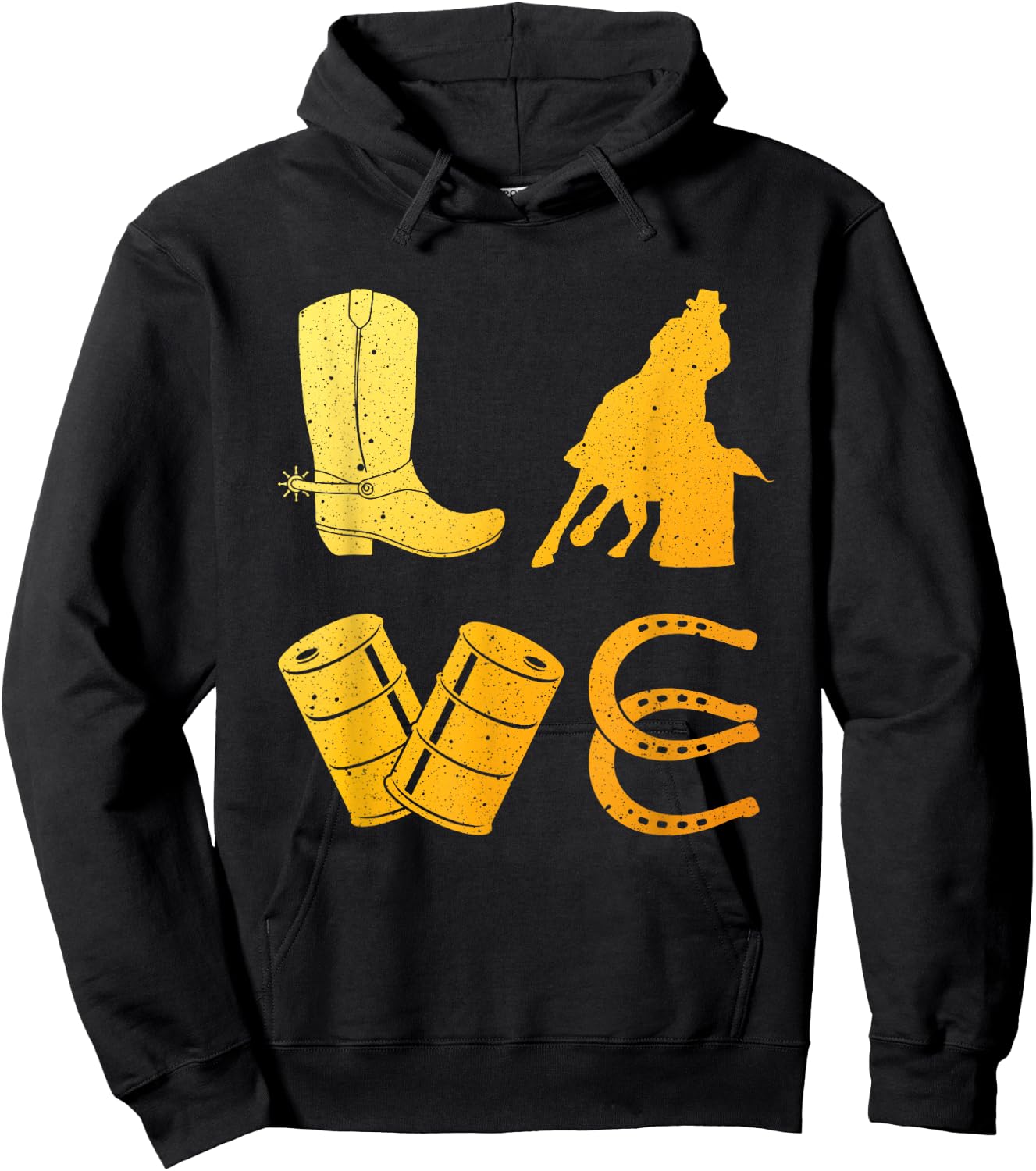 Funny Barrel Racing Design Women Rodeo Barrel Racer Hoodie - Hoodie | Black