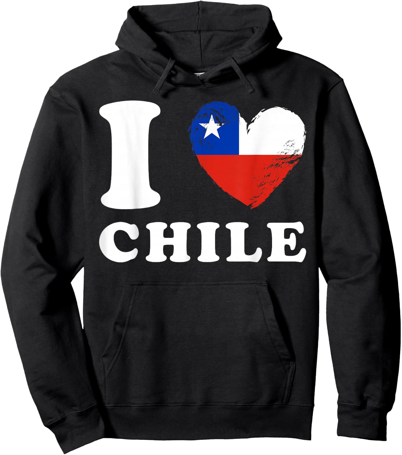 I Love Chile - Heart Flag Chile Hoodie - Hoodie | Black