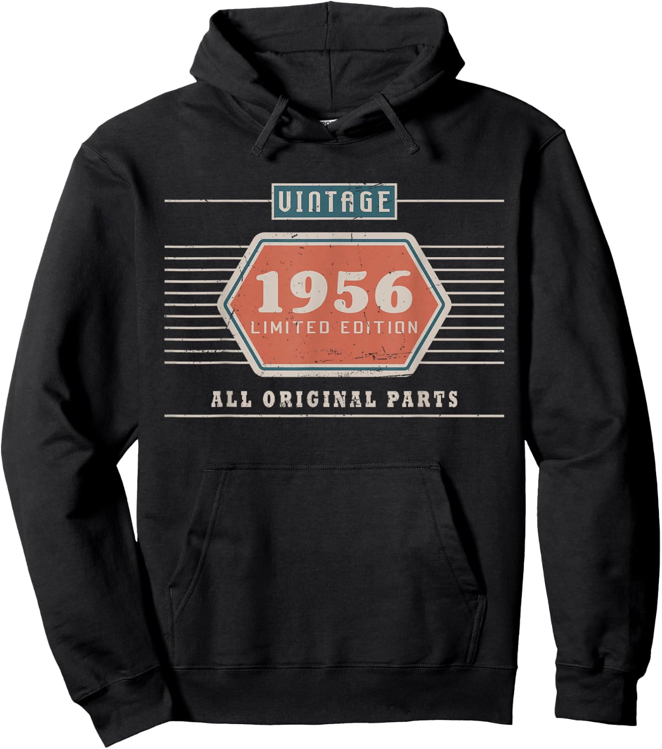 Vintage 1956, Retro 70th Birthday, 70 Years Old Birthday Hoodie - Hoodie | Black