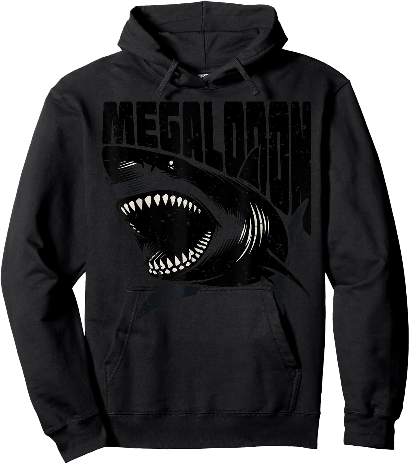 Megalodon shark lovers retro megalodons Hoodie - Hoodie | Black
