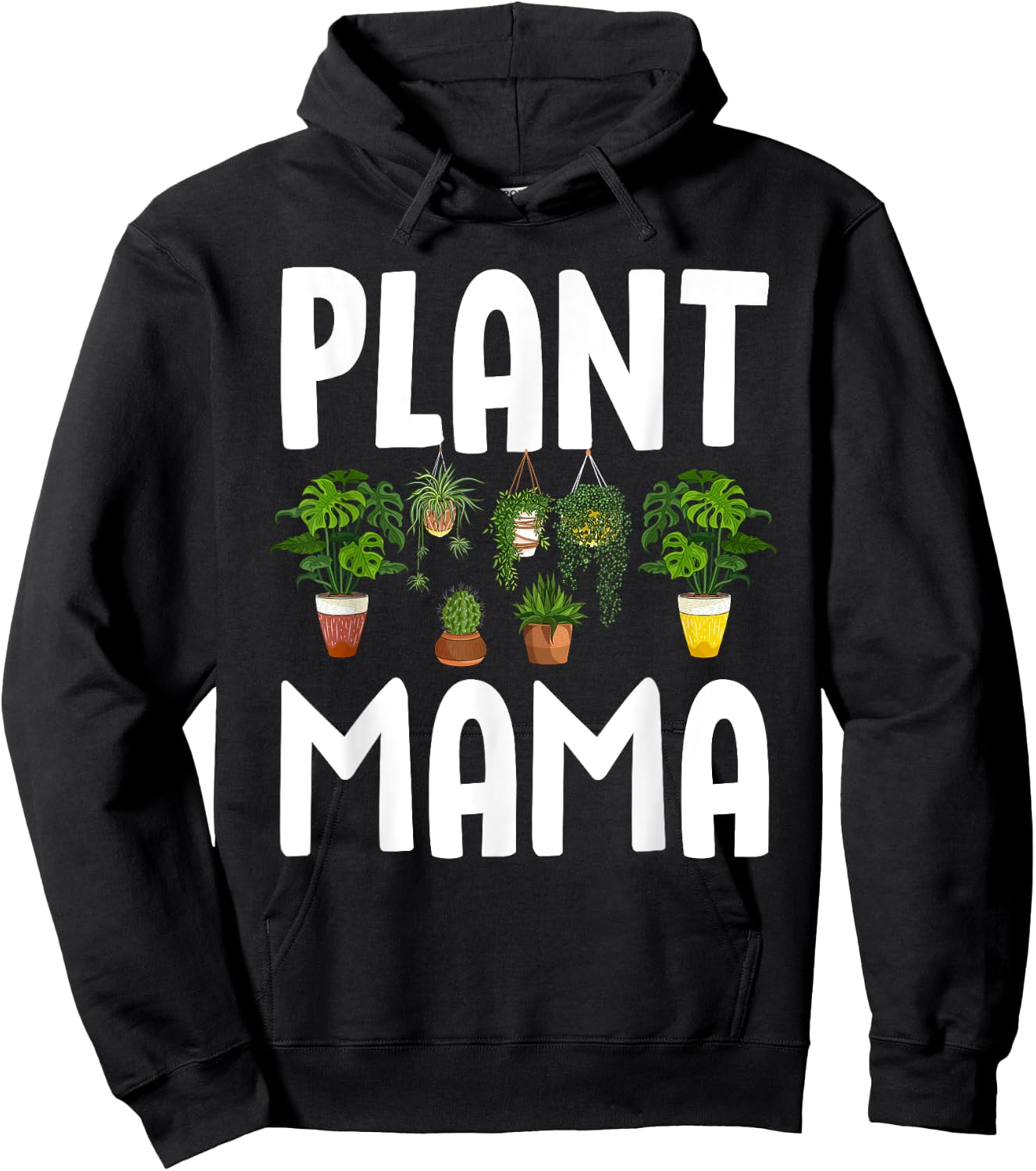 Cool Plant Mama Art For Mom Women Girl Gardening Plant Lady Hoodie - Hoodie | Black