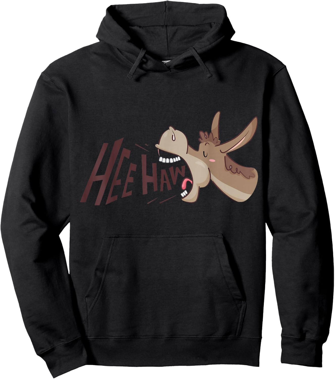 Hee Haw - Funny Donkey Laughs Hoodie - Hoodie | Black