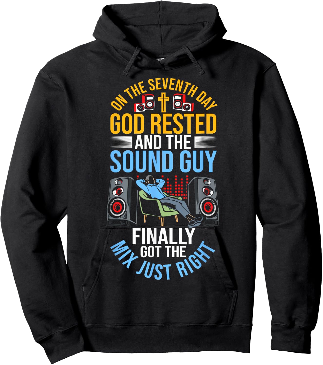 Audio Church Sound Tech Recording Engineer Church Sound Guy Hoodie - Hoodie | Black