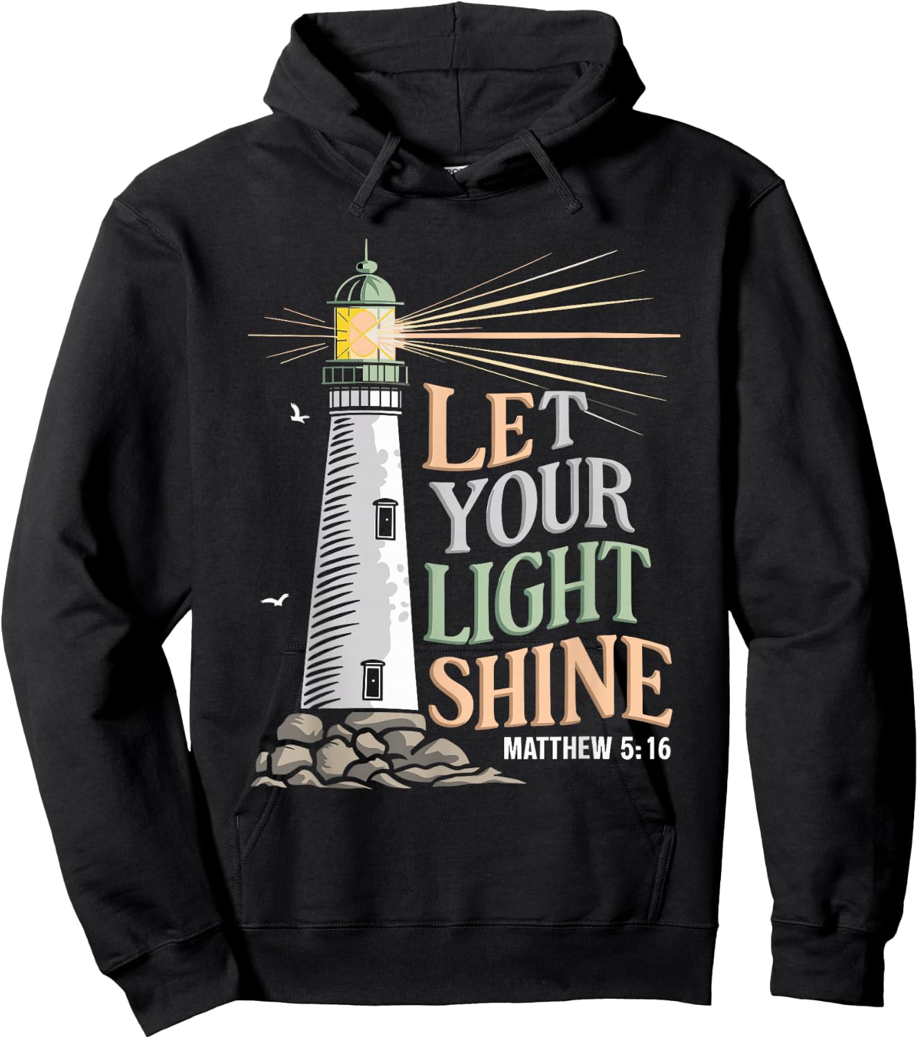 Christianity Jesus Lighthouse-let your light shine Hoodie - Hoodie | Black