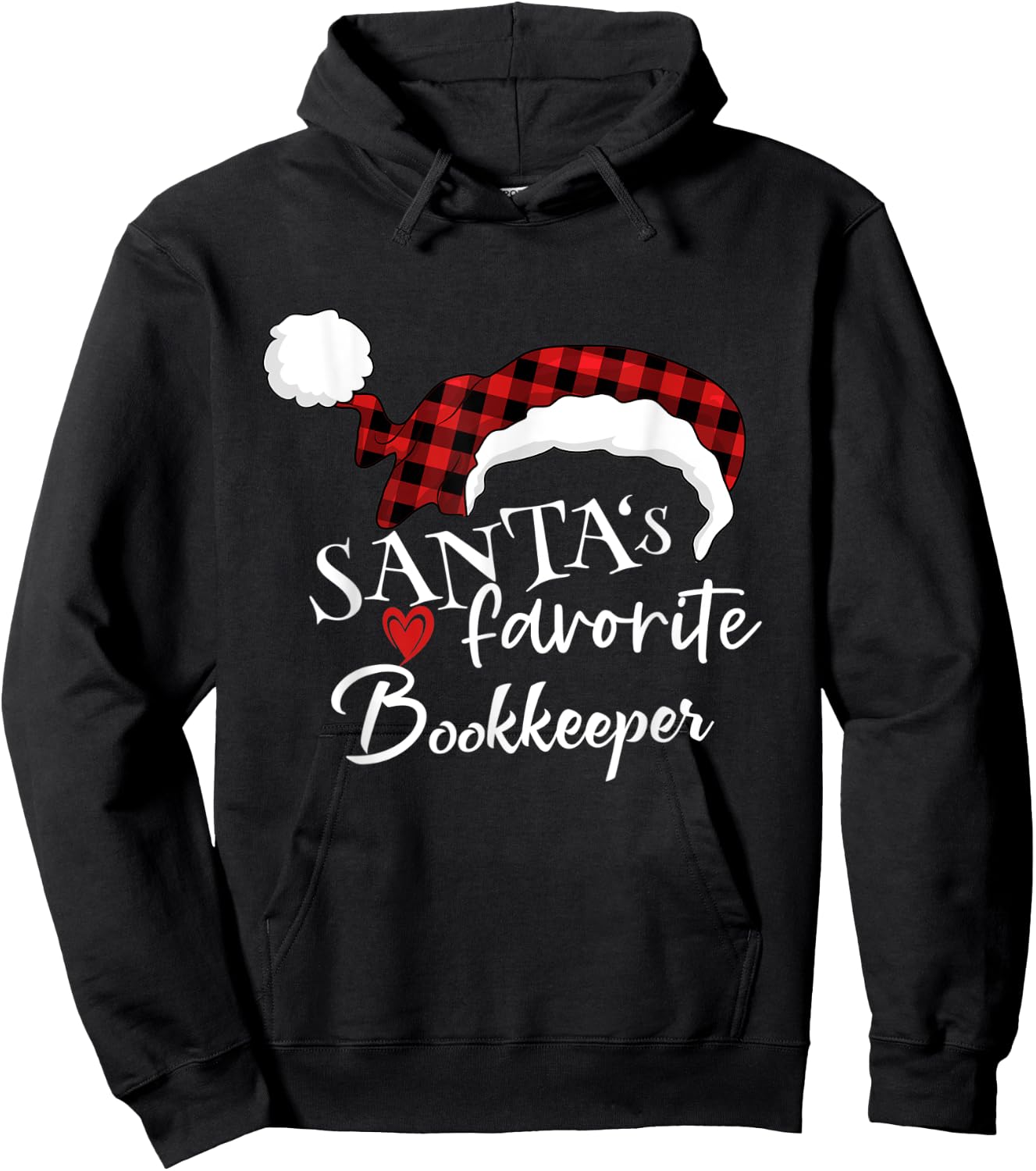 Santa's Favorite Bookkeeper Hoodie - Hoodie | Black