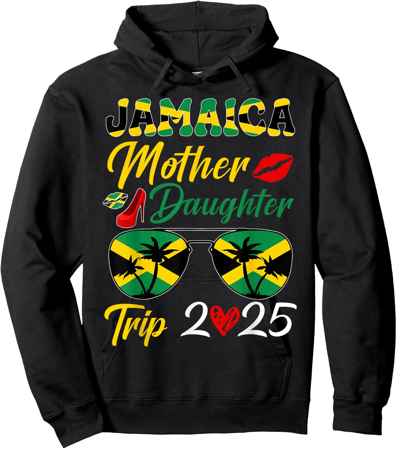 Jamaica Mother Daughter Trip 2025 Jamaican Summer Vacation Hoodie - Hoodie | Black
