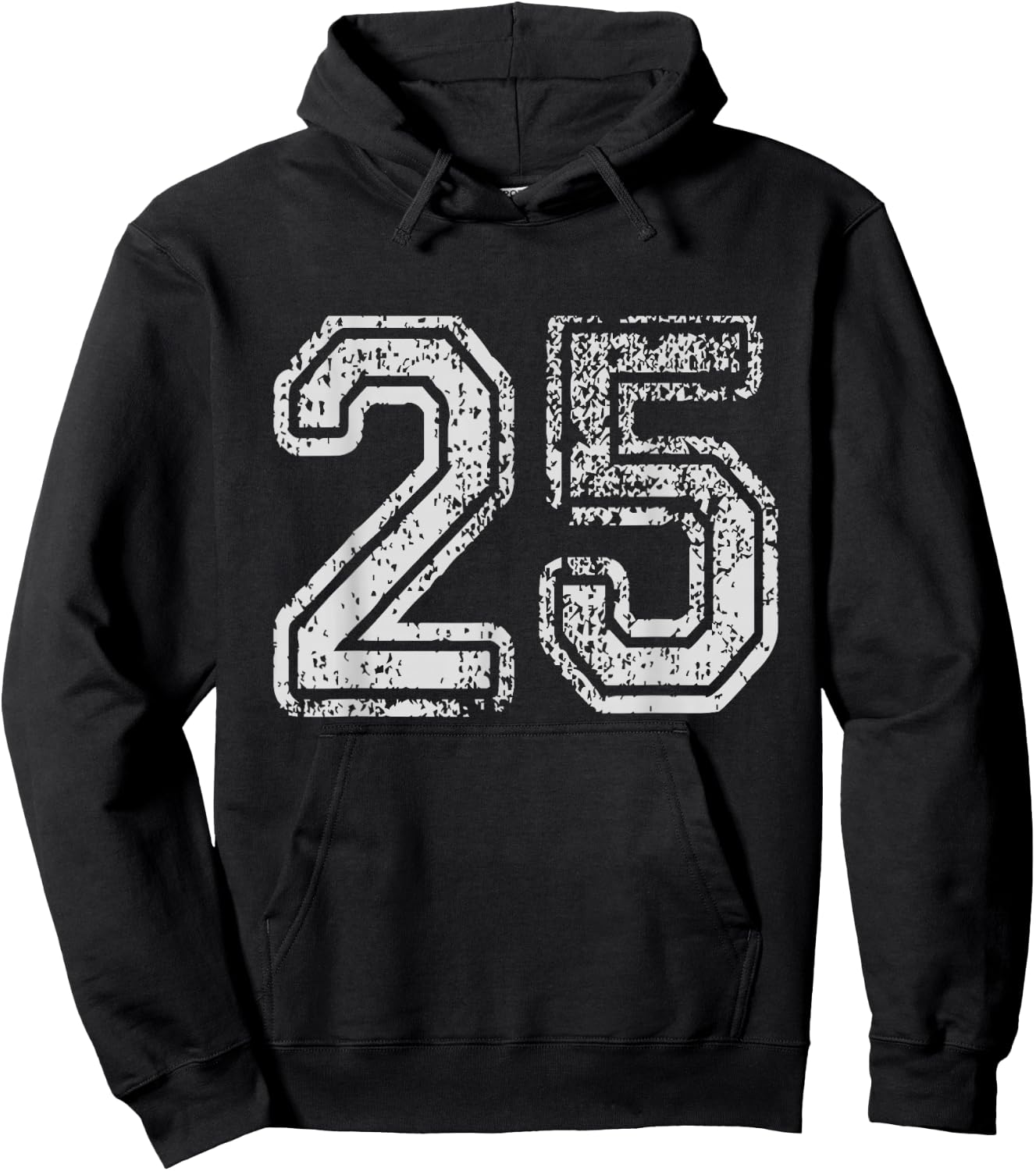 Team Jersey Uniforms Number 25 School Sports 25th Birthday Hoodie - Hoodie | Black