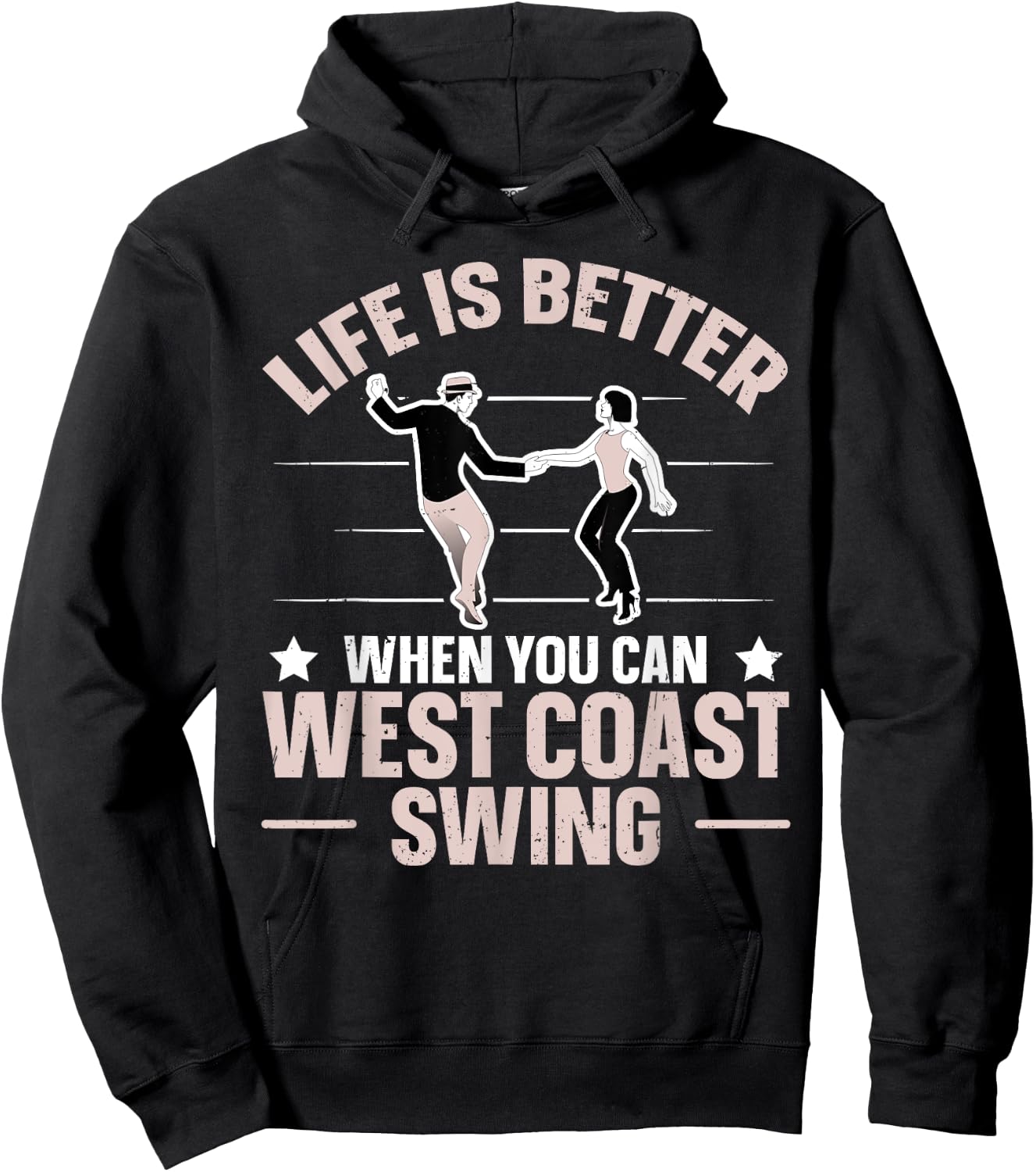 West Coast Swing Dance Design for a West Coast Swing Expert Hoodie - Hoodie | Black