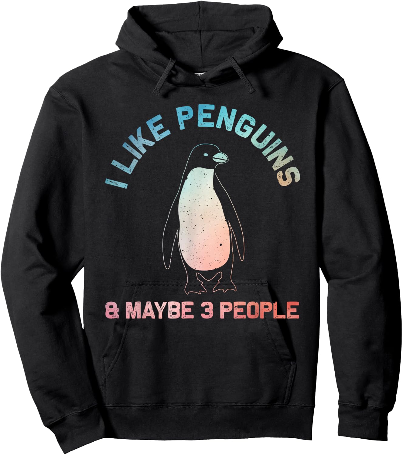 Cool Penguin Design Women Kids Animal Penguin Lover Hoodie - Hoodie | Black