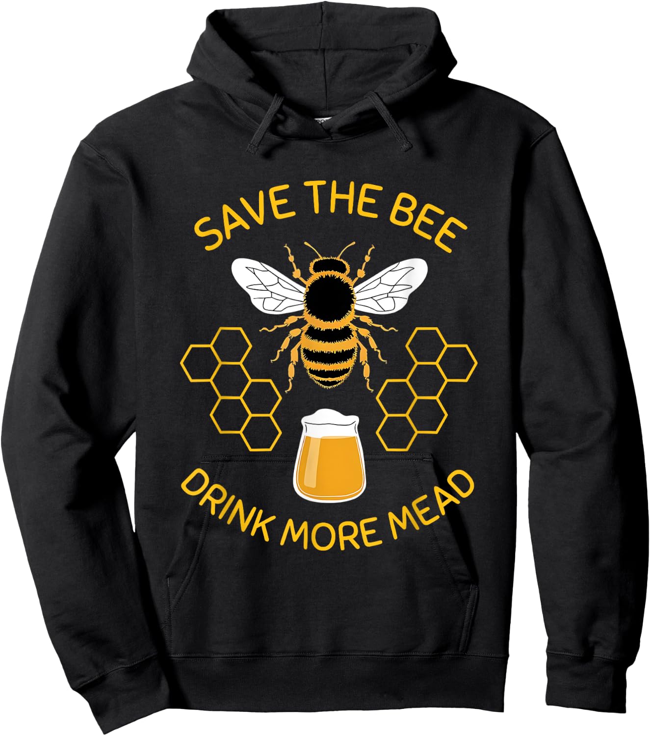 Save The Bees Drink More Mead Funny Craft Beer Official Brew Hoodie - Hoodie | Black