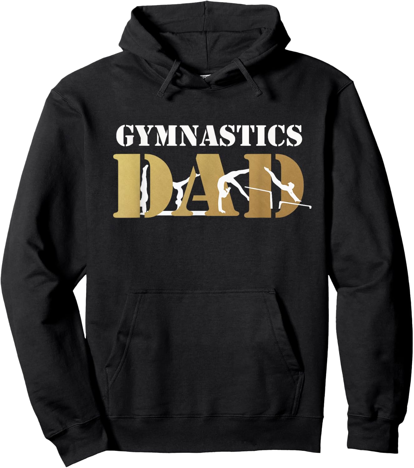 Funny Gift Gymnastics Dad Love Daughter Hoodie - Hoodie | Black