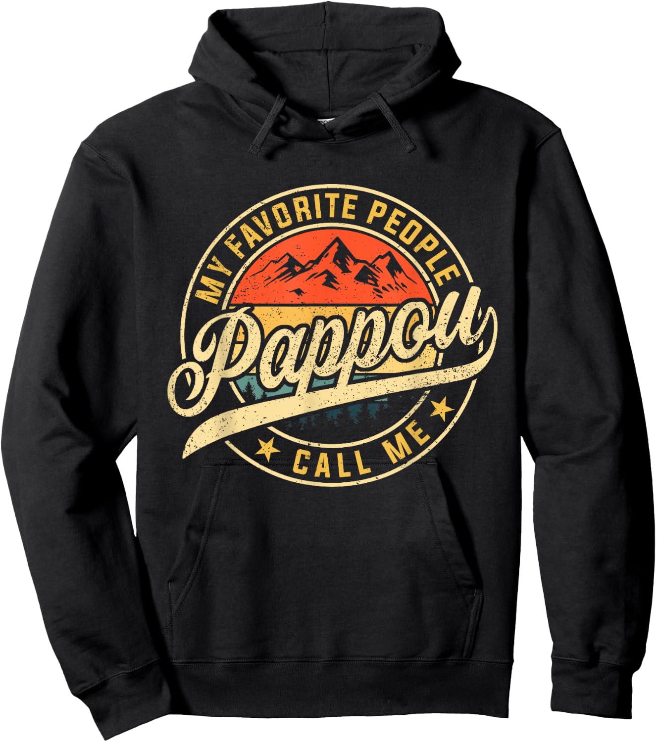 My Favorite People Call Me Pappou Funny Father's Day Hoodie - Hoodie | Black