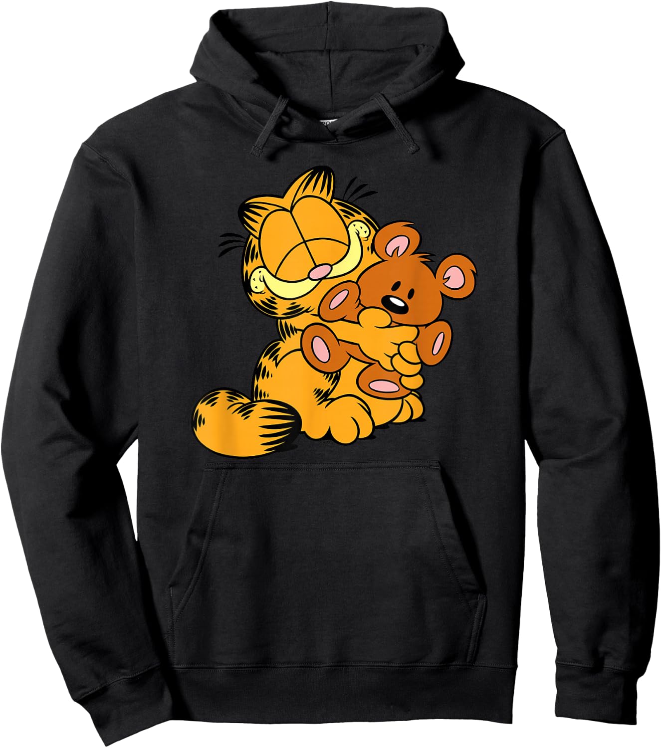 Garfield Hugging Pooky Cartoon Cat Hoodie - Hoodie | Black