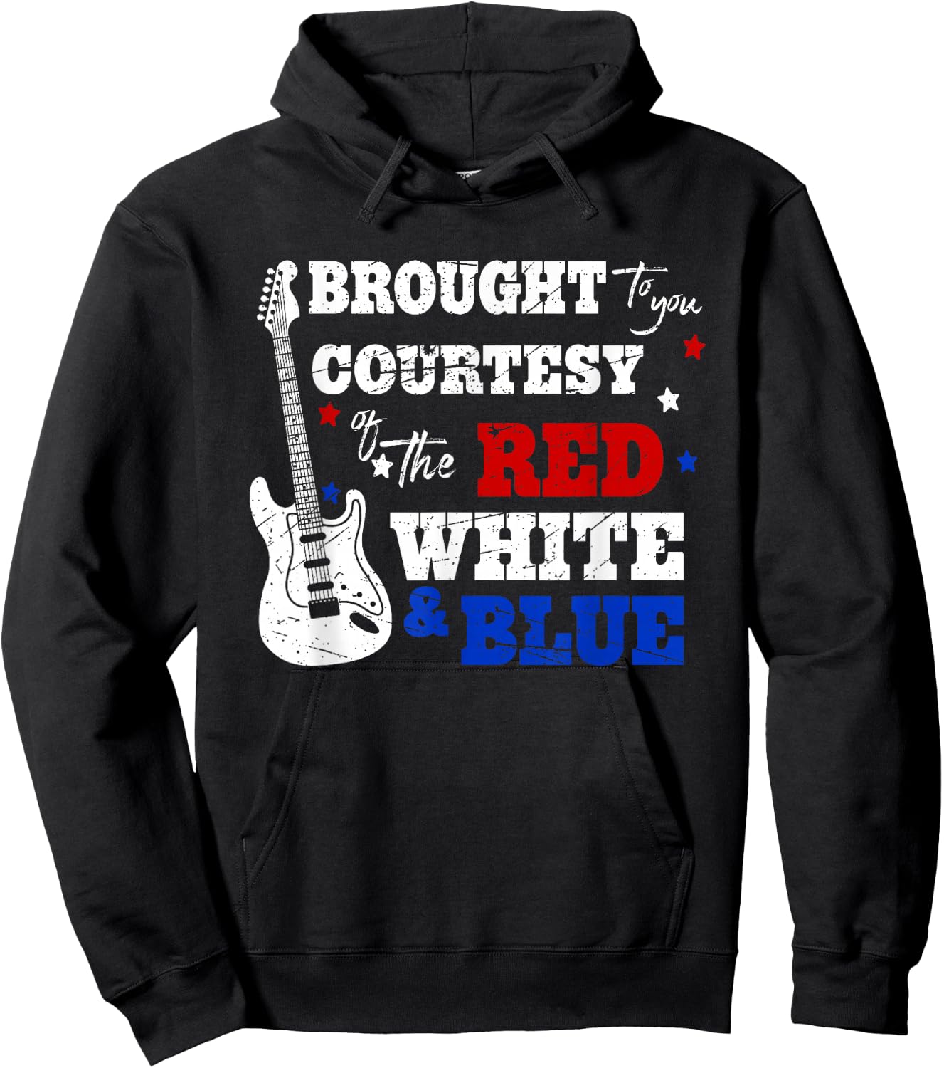 Courtesy Of The Red White And Blue, Western Country Music Hoodie - Hoodie | Black