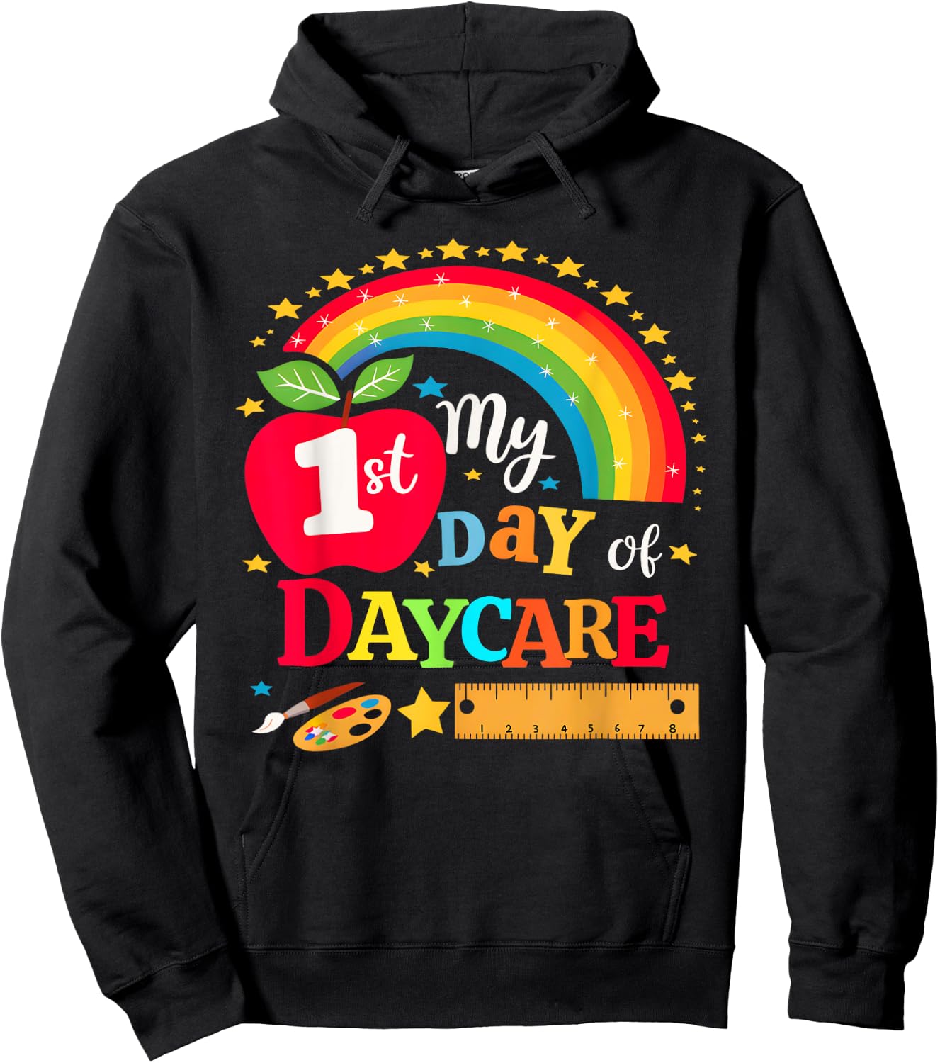 My First Day of Daycare First Day of School Toddler Girl Boy Hoodie - Hoodie | Black