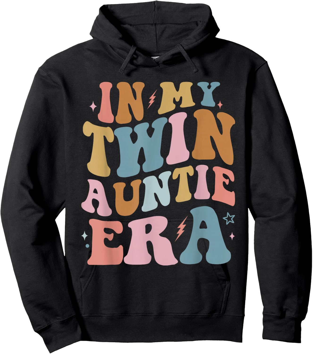 In My Twin Auntie Era Pregnancy Announcement Hoodie - Hoodie | Black