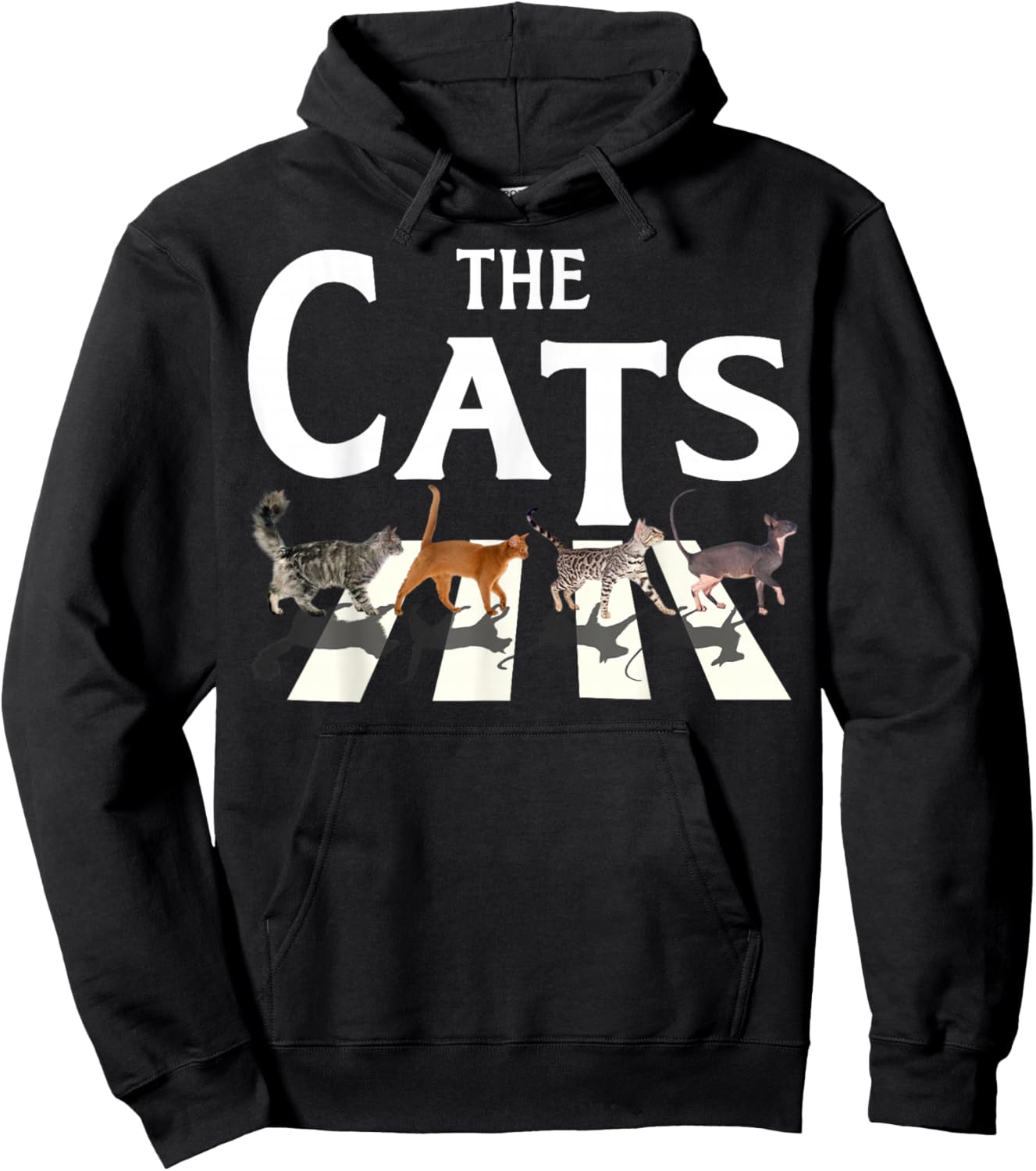 Cat Rock Music Funny Cat Lover Gifts , Women, Kids Hoodie - Hoodie | Black