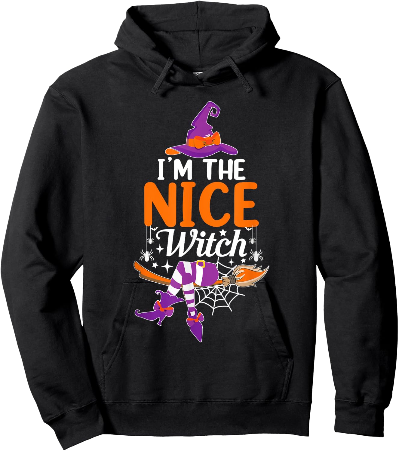 I'm The Nice Witch Funny Halloween Family Matching Hoodie - Hoodie | Black