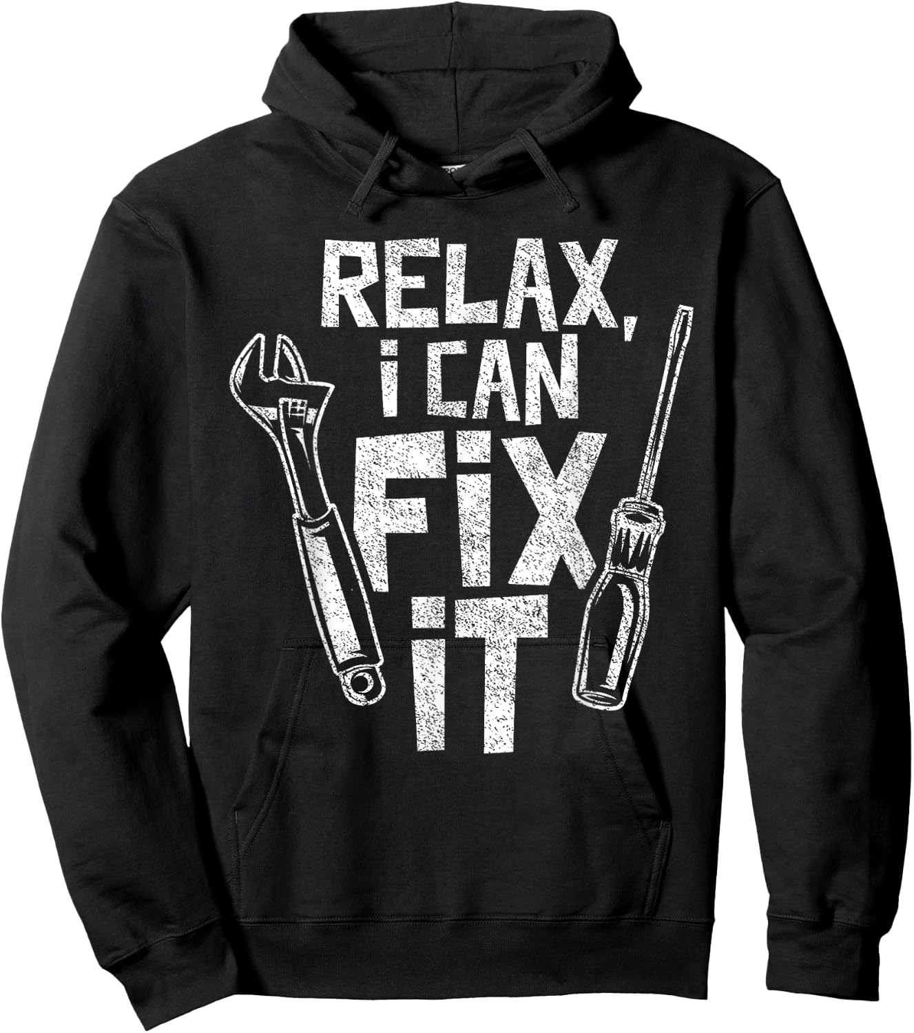 Relax I Can Fix It Title Handyman Diy Handymen Hoodie - Hoodie | Black