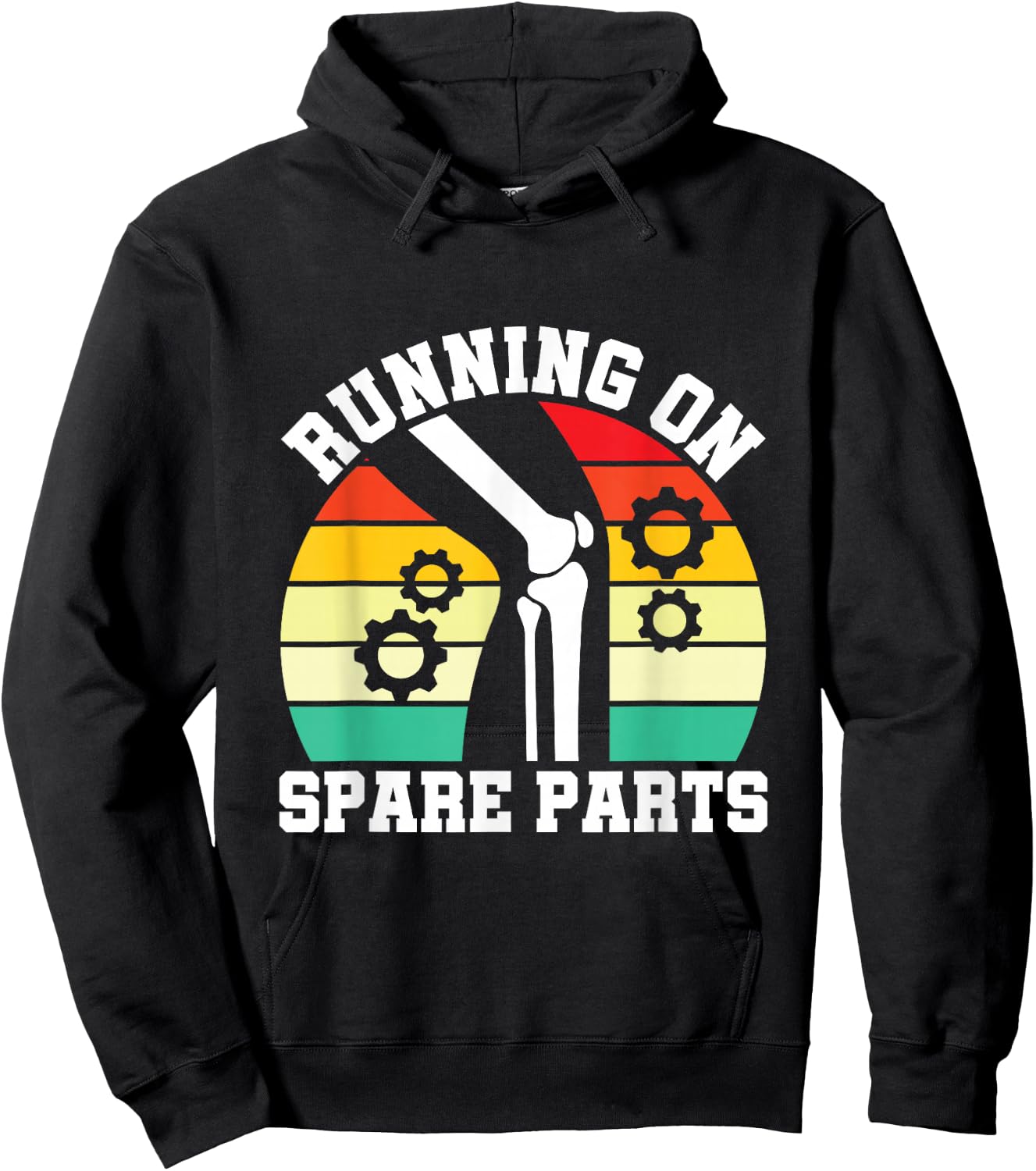 Running On Spare Parts - Knee Replacement Surgery Hoodie - Hoodie | Black
